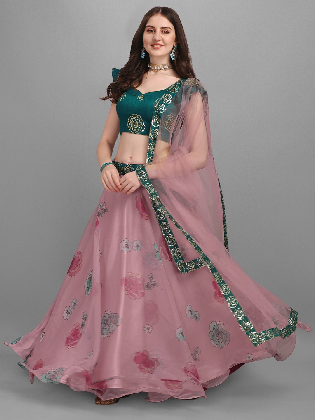 

Fashion Basket Women Pink Lehenga Choli