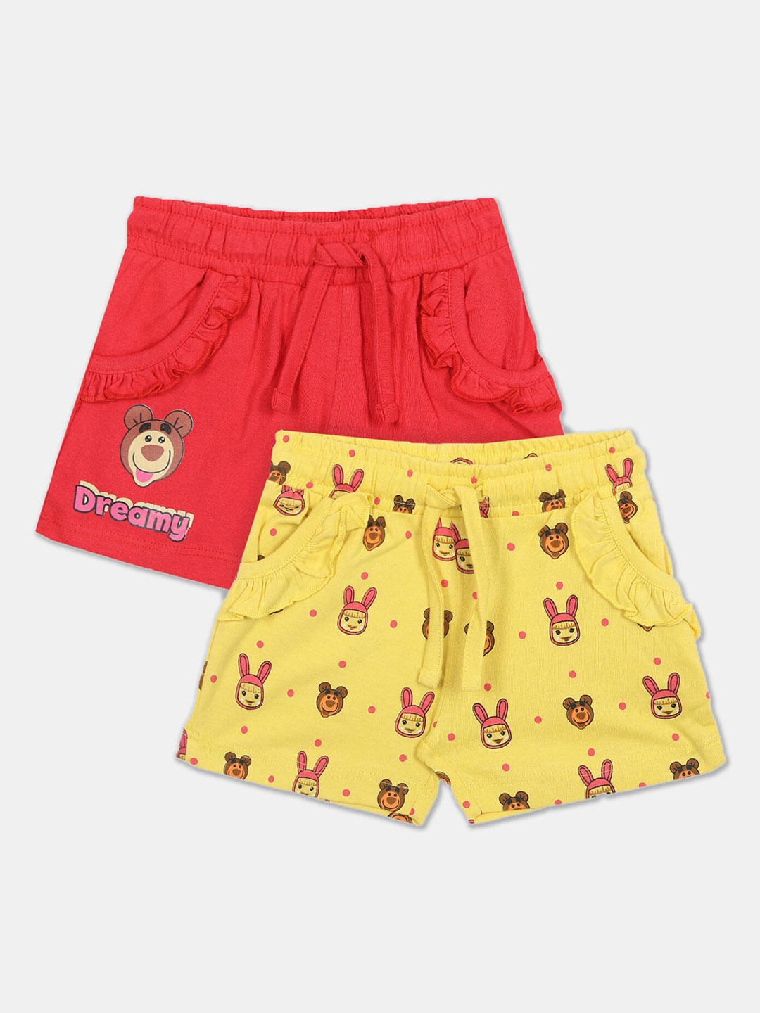 

Colt Girls Assorted Printed Pack of 2 Cotton Shorts