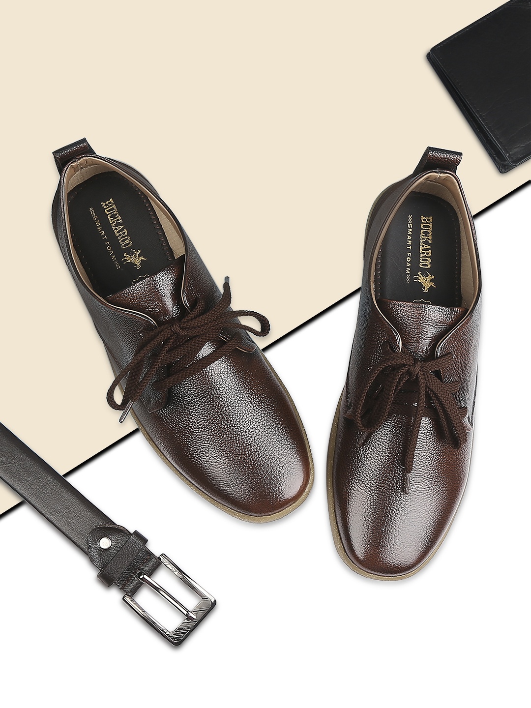 

Buckaroo Men Brown Leather Sneakers