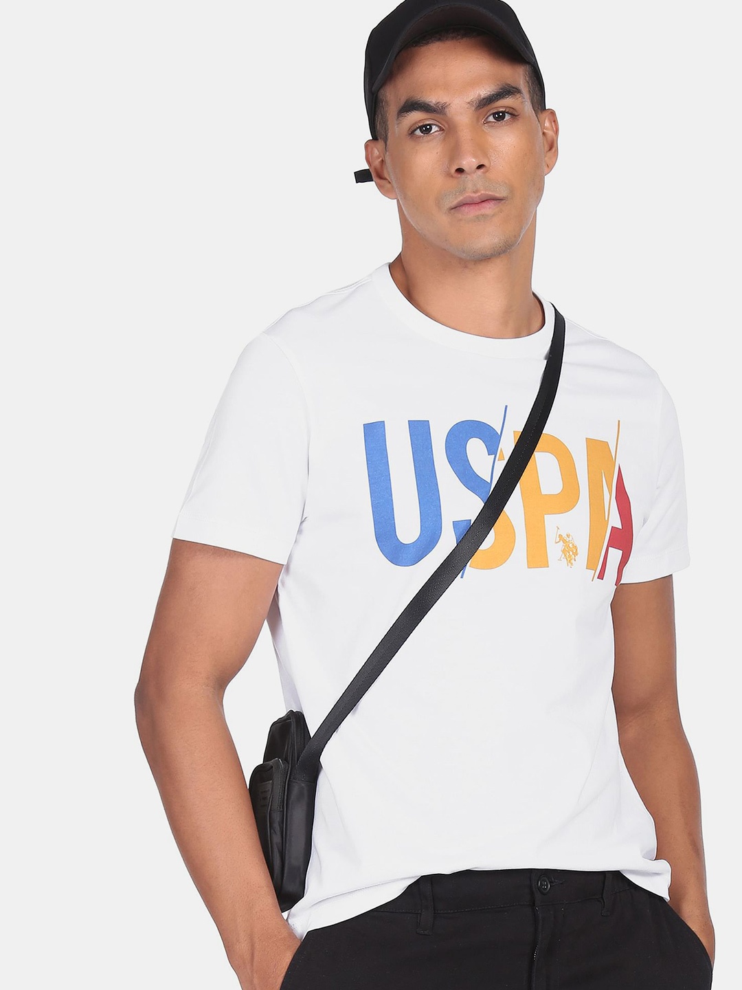 

U.S. Polo Assn. Denim Co.Men White Typography Printed Pure Cotton T-shirt