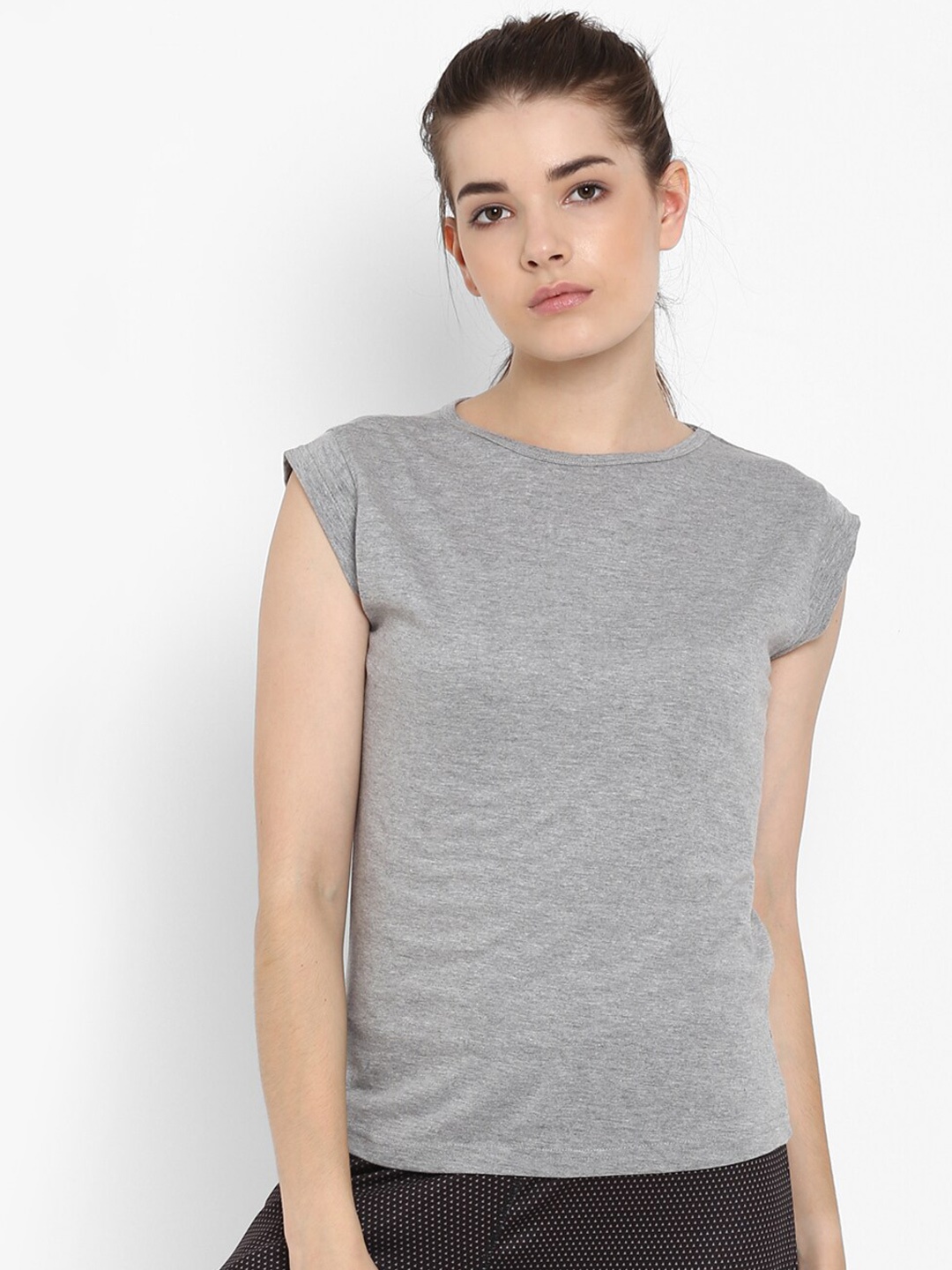 

appulse Women Grey Melange T-shirt