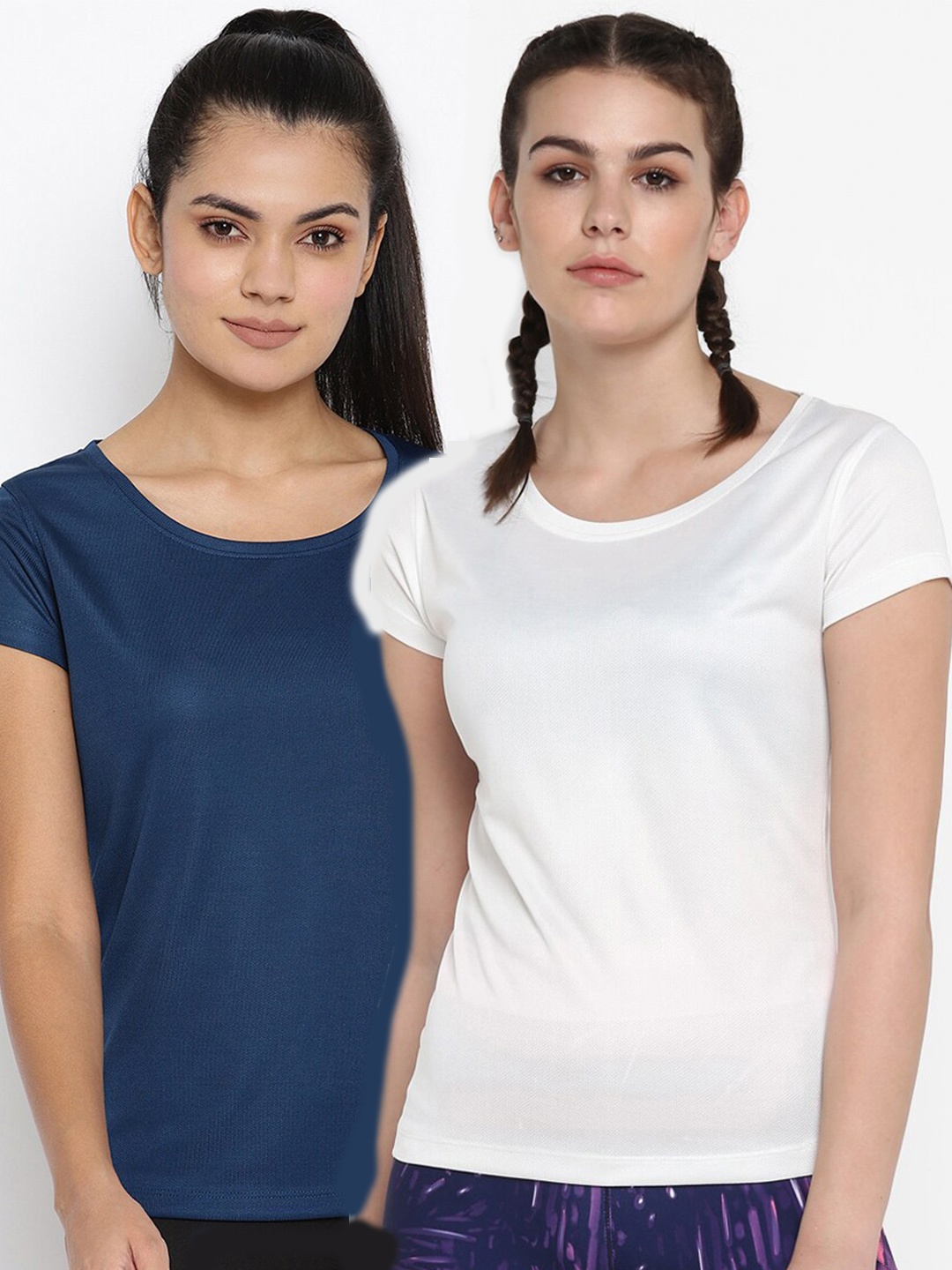 

ScoldMe Women Blue & White 2 T-shirt