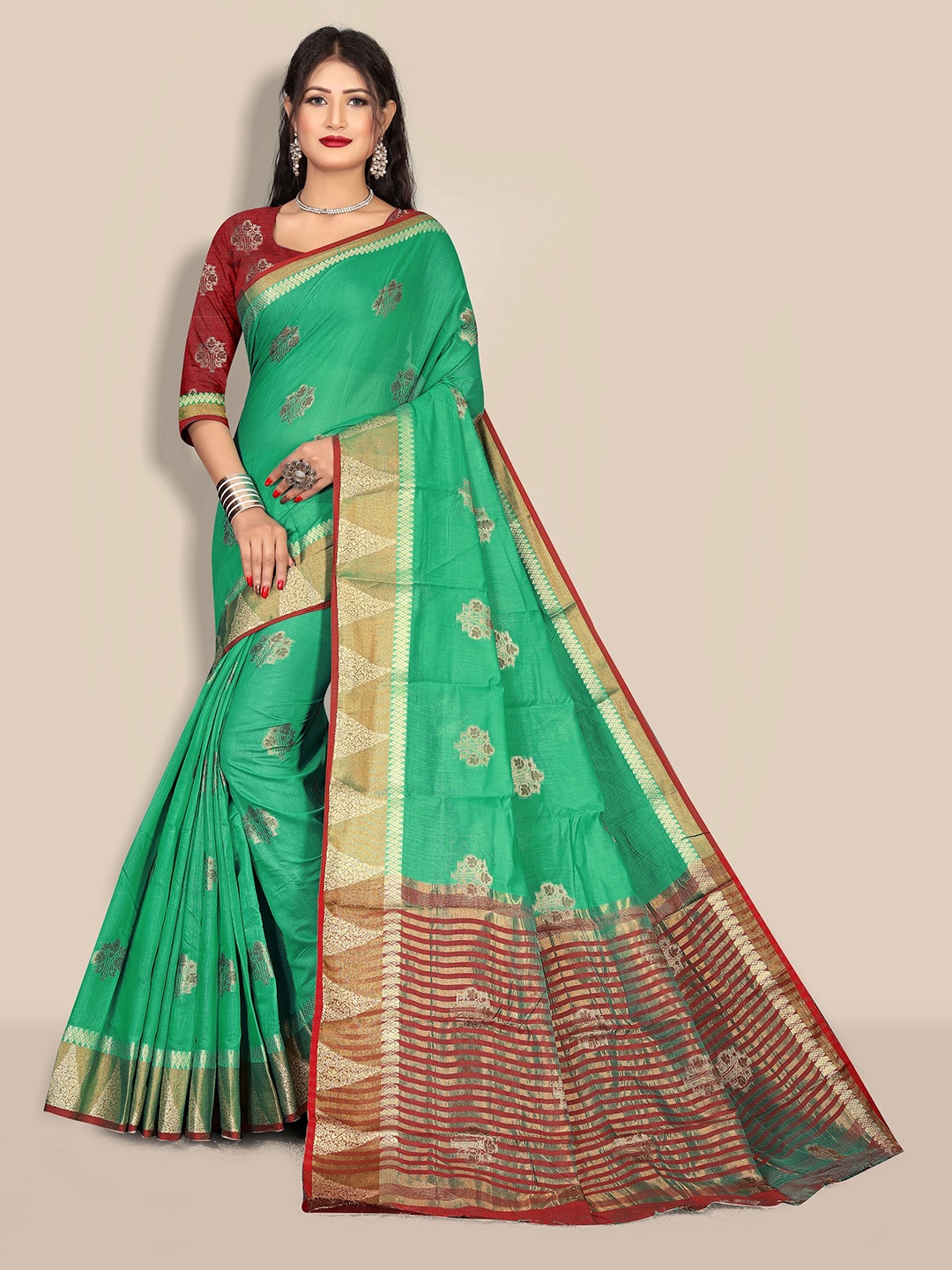 

Rivana Women Green Sarees