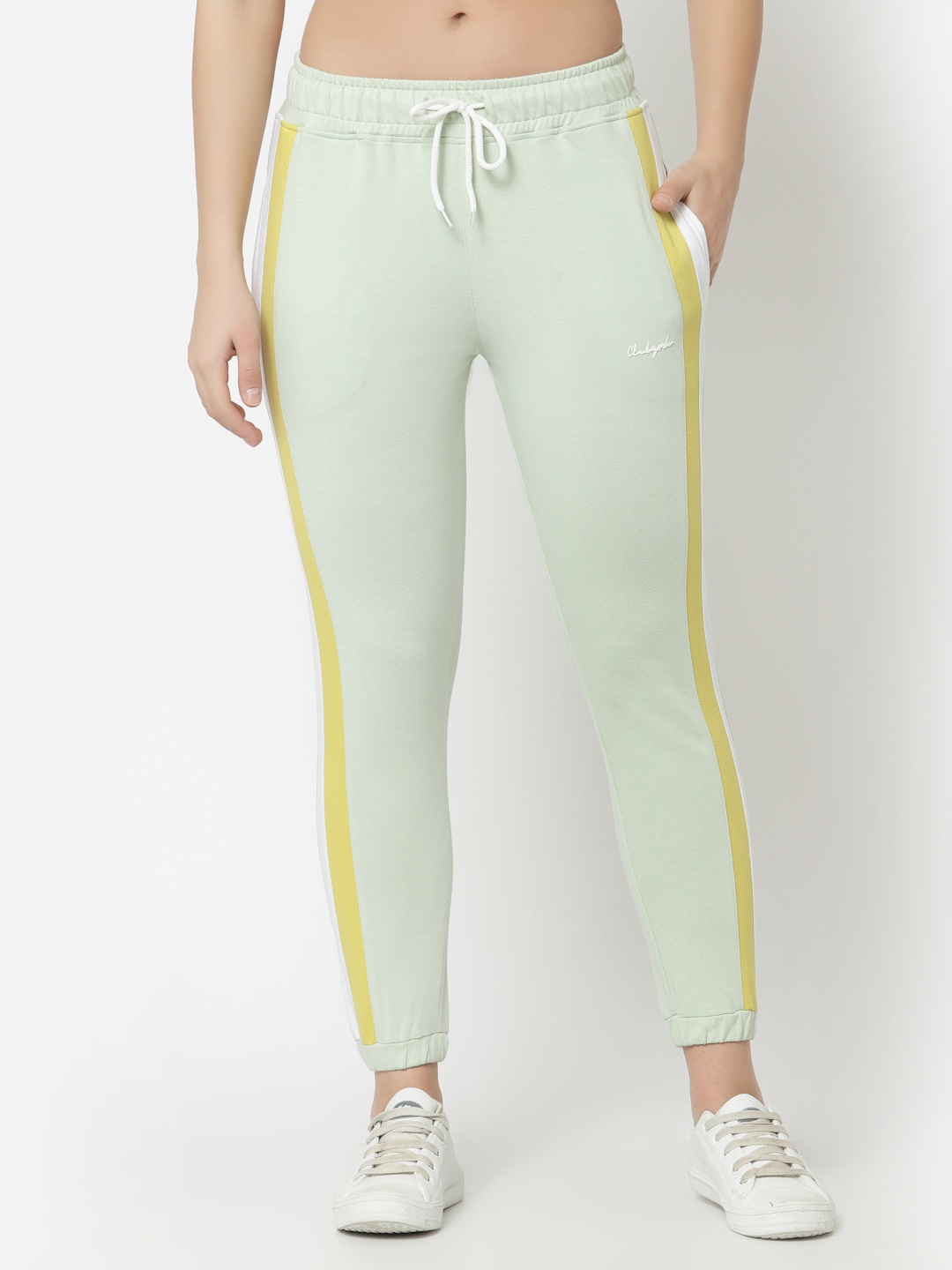 

Club York Women Sea Green Solid Track Pants
