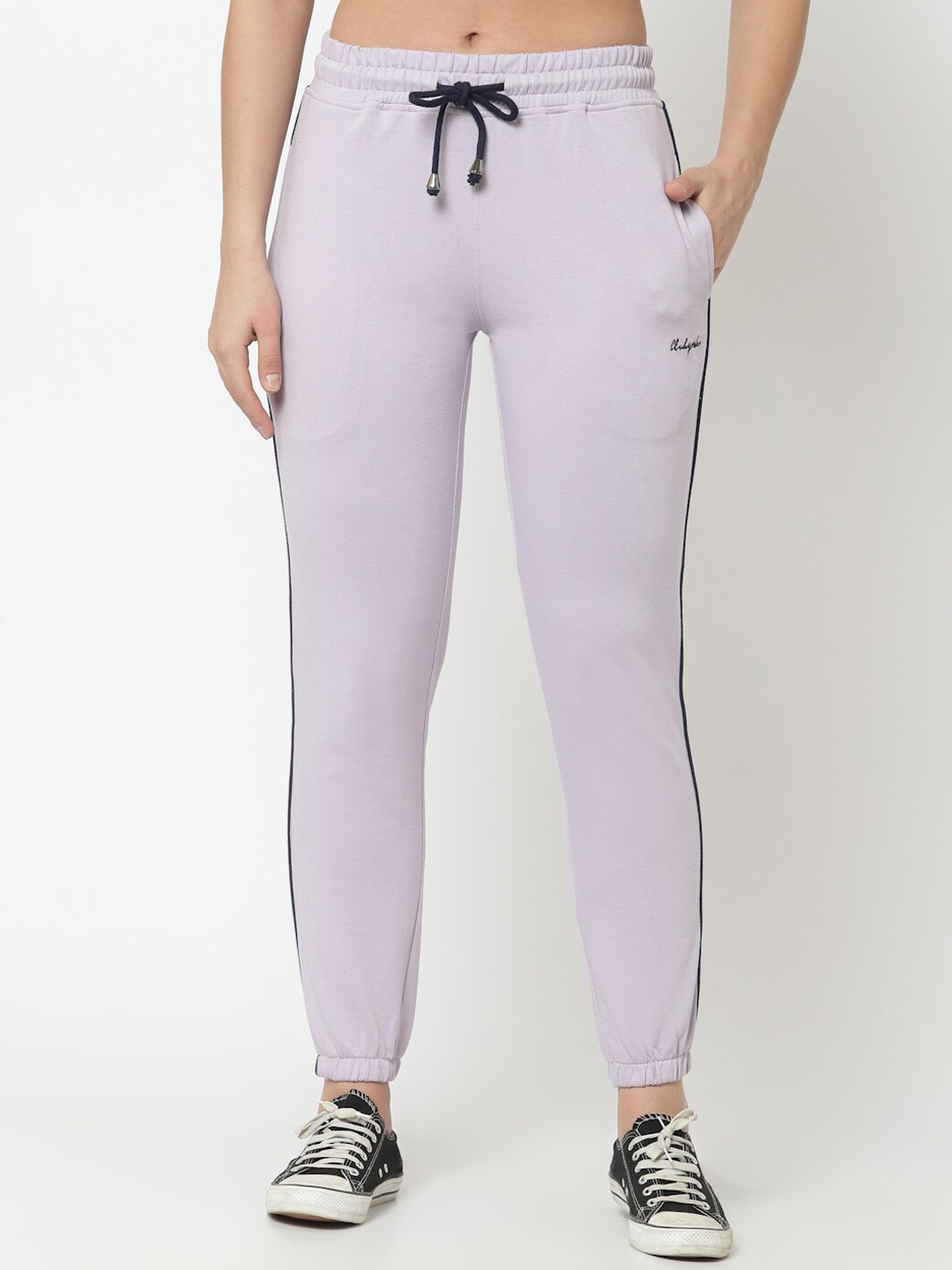 

Club York Women Lavender Solid Slim Fit Joggers