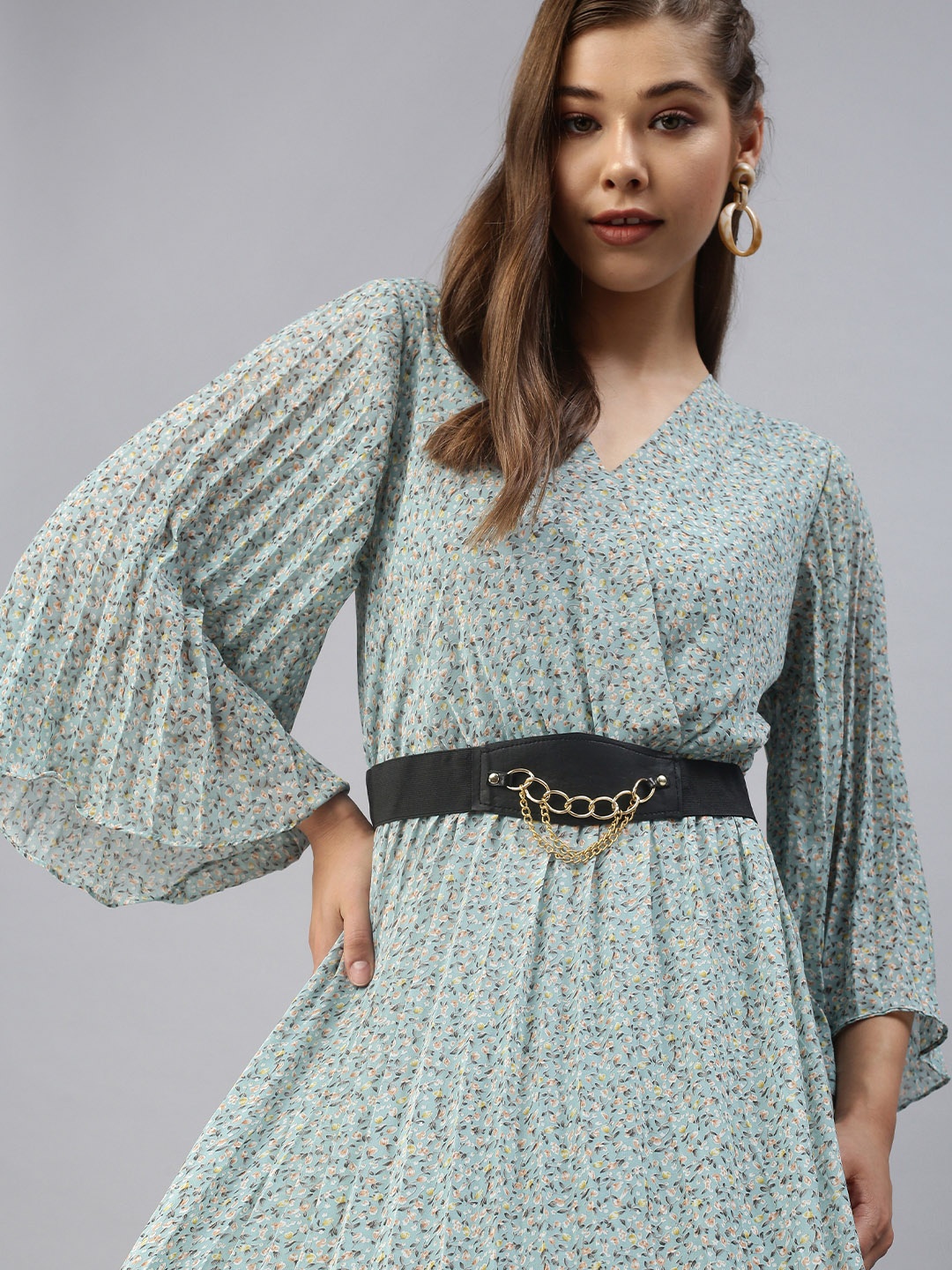 

SHOWOFF Women Teal Floral Maxi Dress
