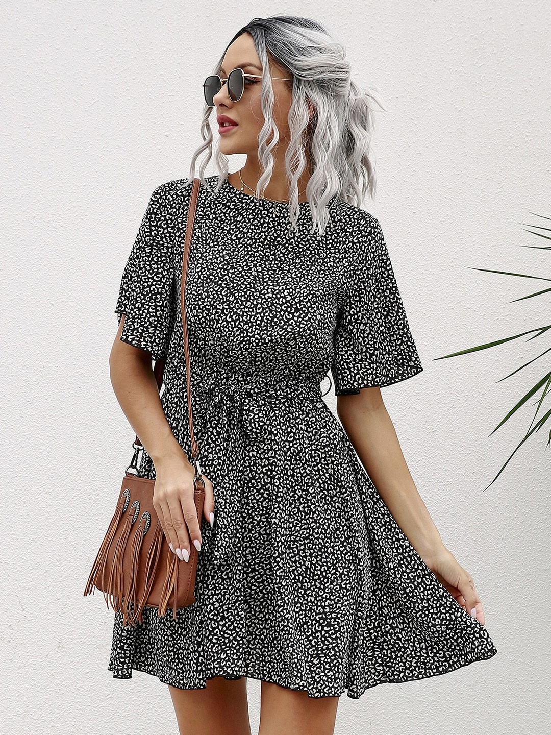 

BoStreet Black Printed Dress