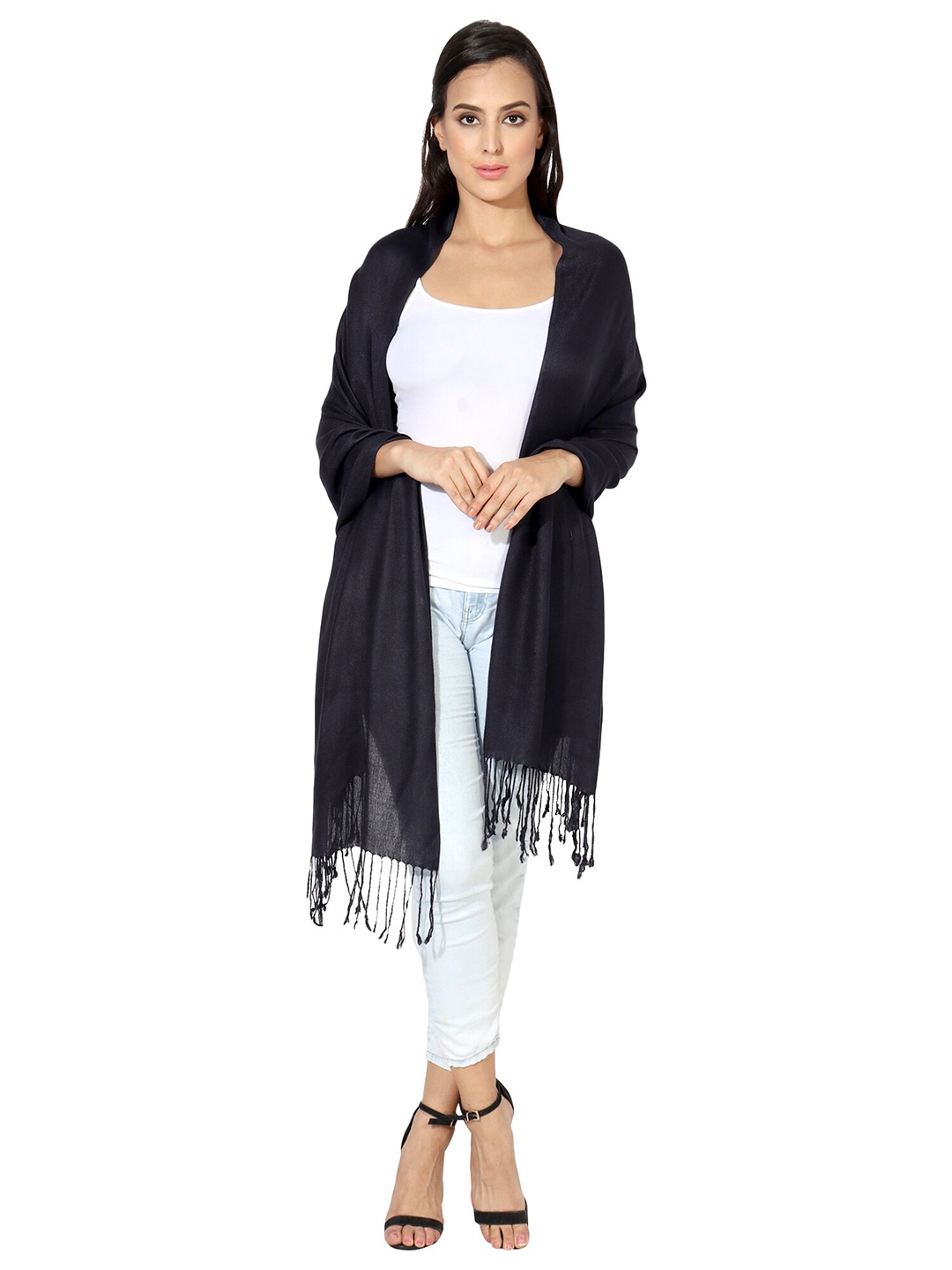 

MUFFLY Women Navy Blue Stoles