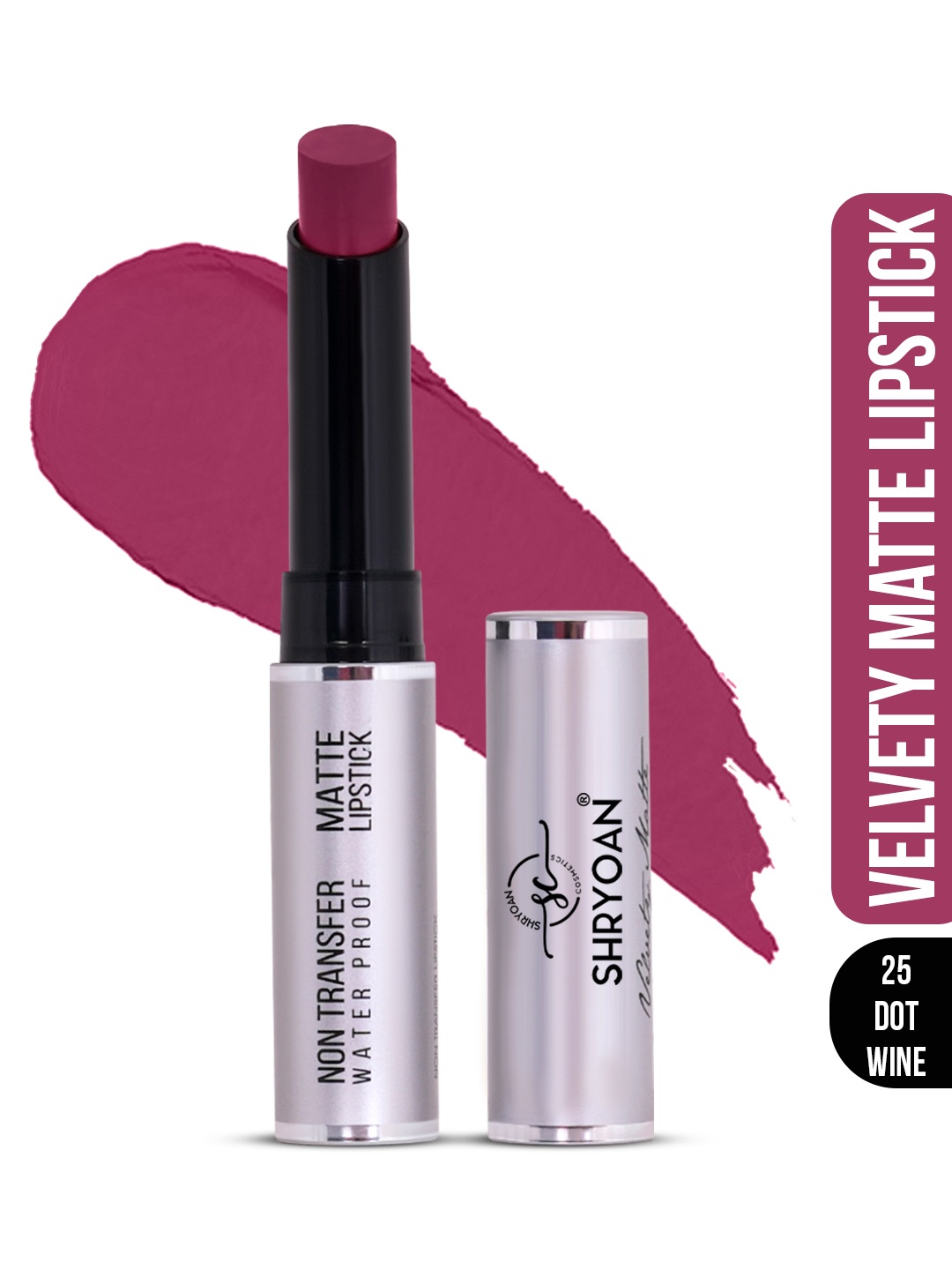 

SHRYOAN Non Transfer Matte 24 Hours Waterproof Lipstick 3.8g - Shade 025, Maroon