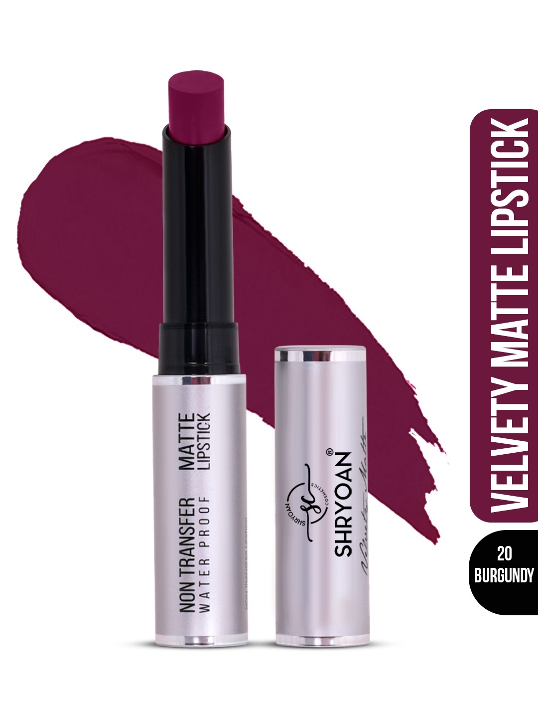 

SHRYOAN Non Transfer Matte 24 Hours Waterproof Lipstick 3.8g - Shade 020, Burgundy
