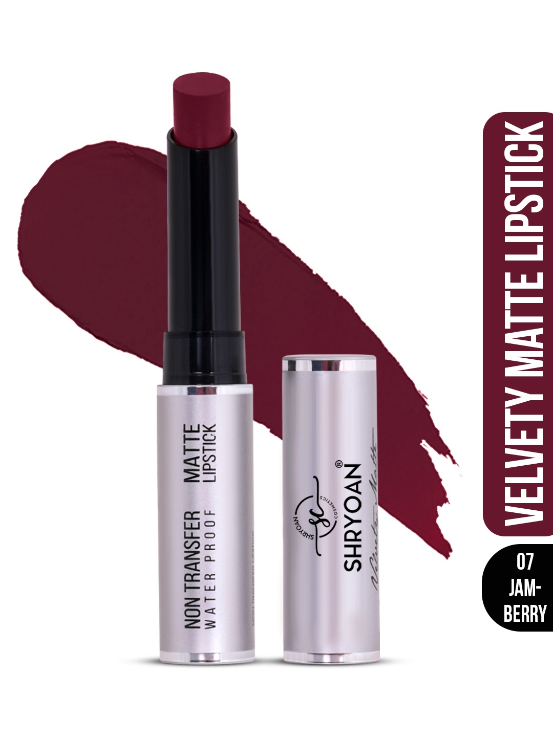 

SHRYOAN Non Transfer Matte 24 Hours Waterproof Lipstick 3.8g - Shade 07, Purple