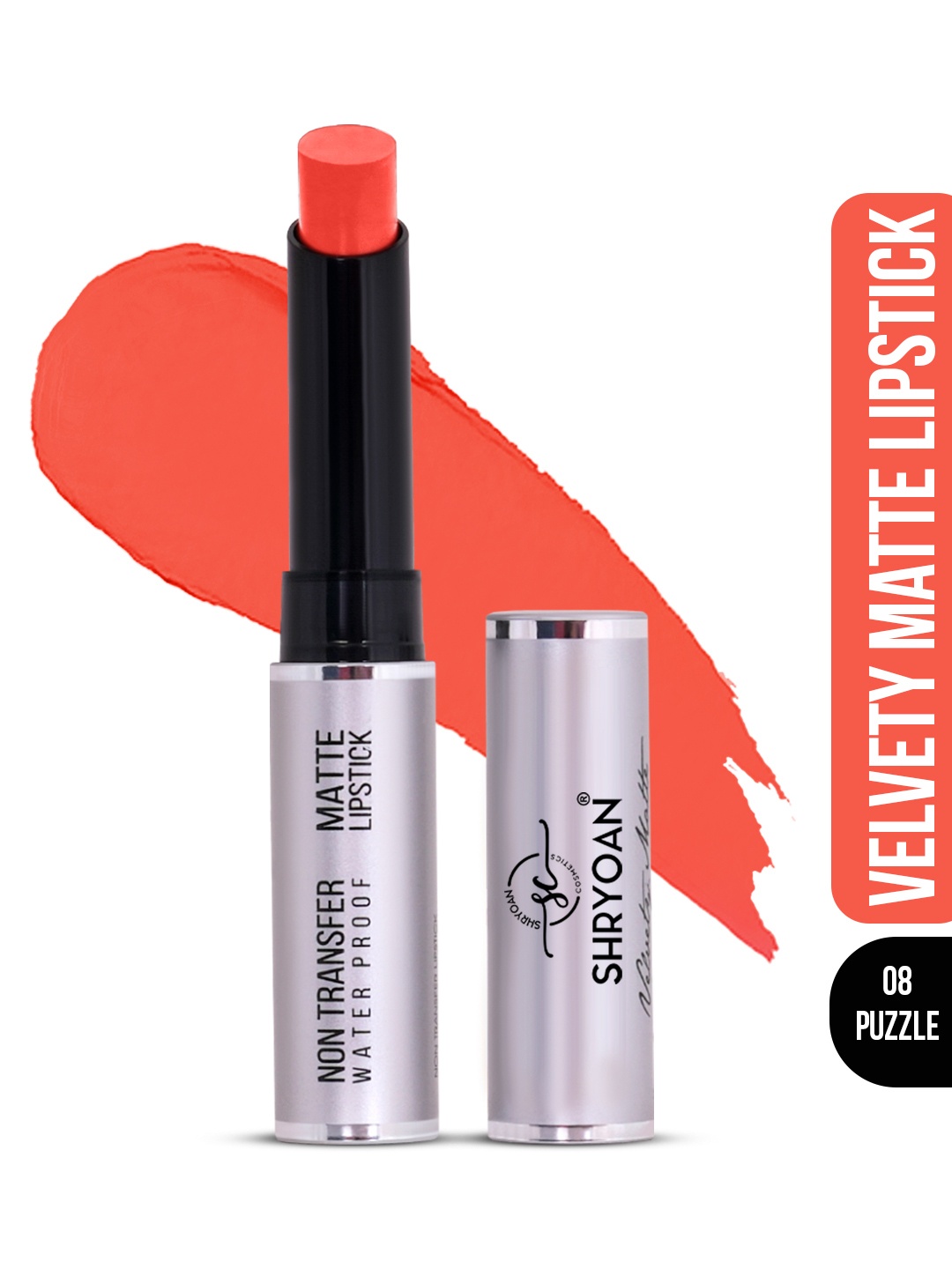 

SHRYOAN Non Transfer Matte 24 Hours Waterproof Lipstick 3.8g - Shade 08, Magenta