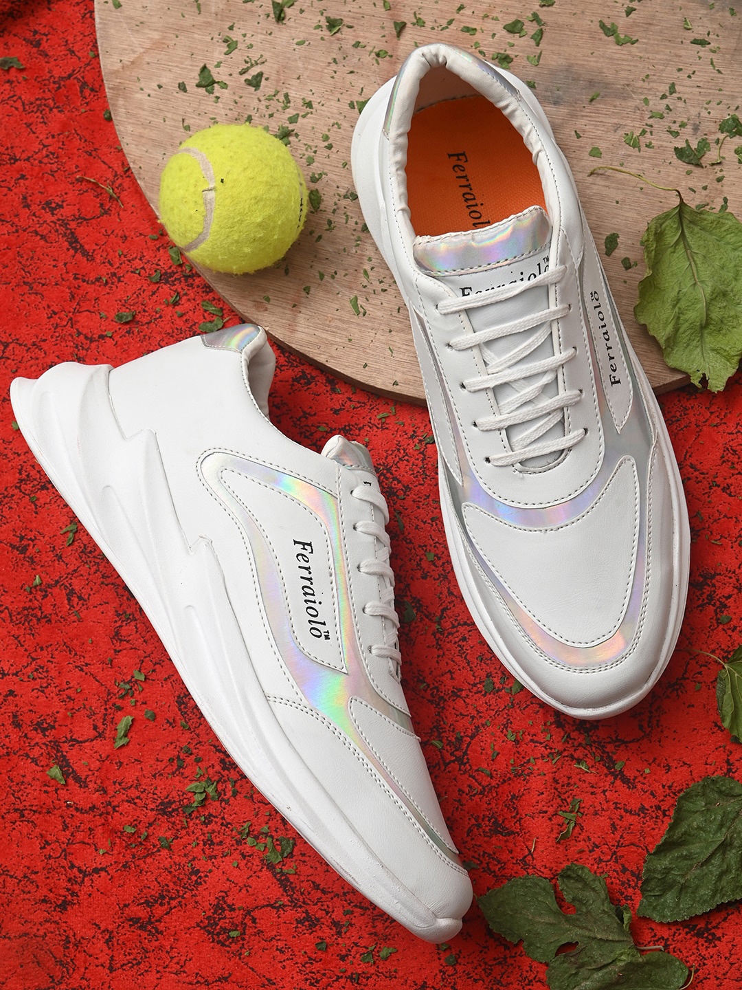 

Ferraiolo Men White Perforations Sneakers