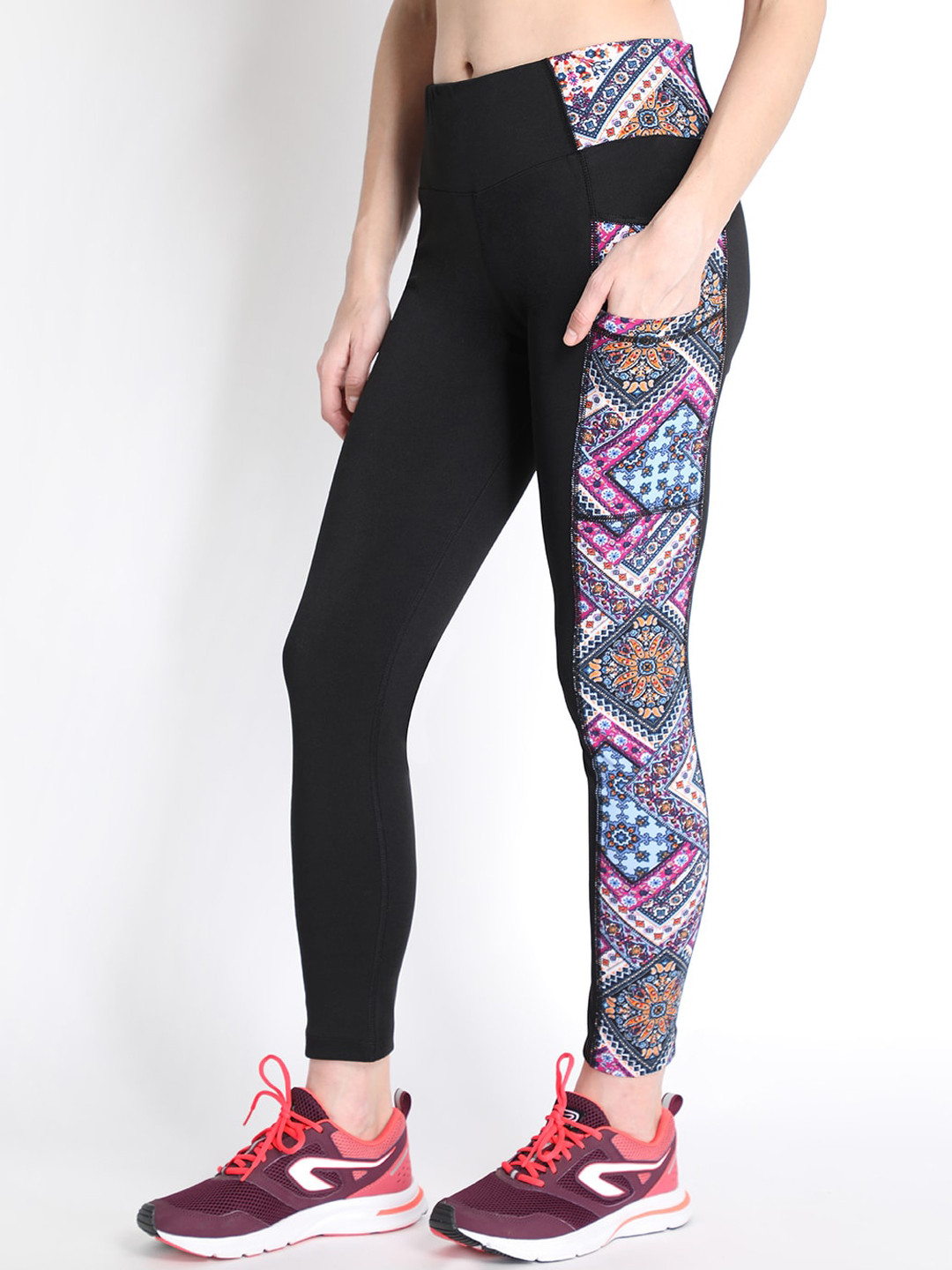 

CHKOKKO Women Blue Tights