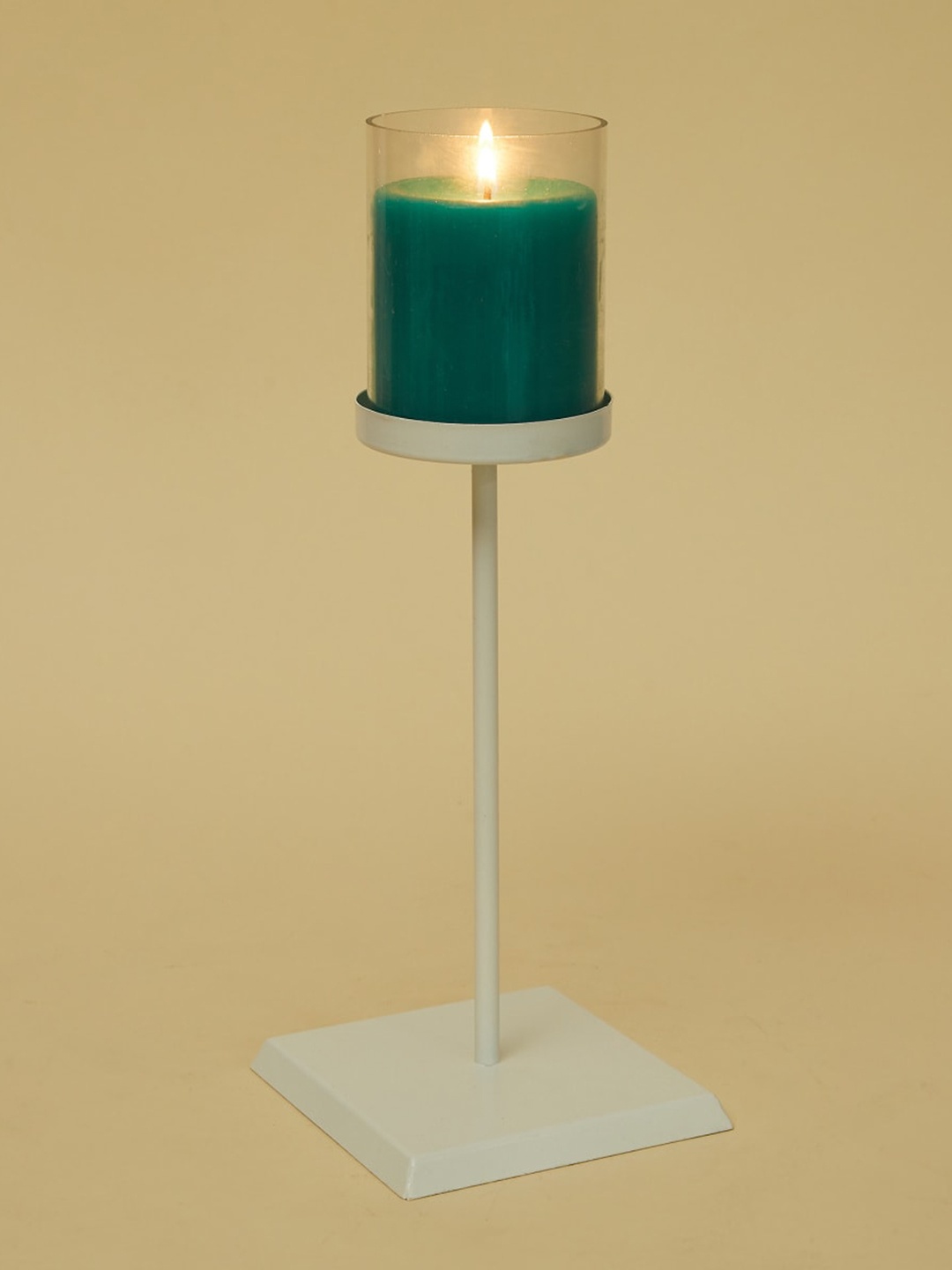 

Home Centre White Selena Ribbeca Iron Stand Votive Holder