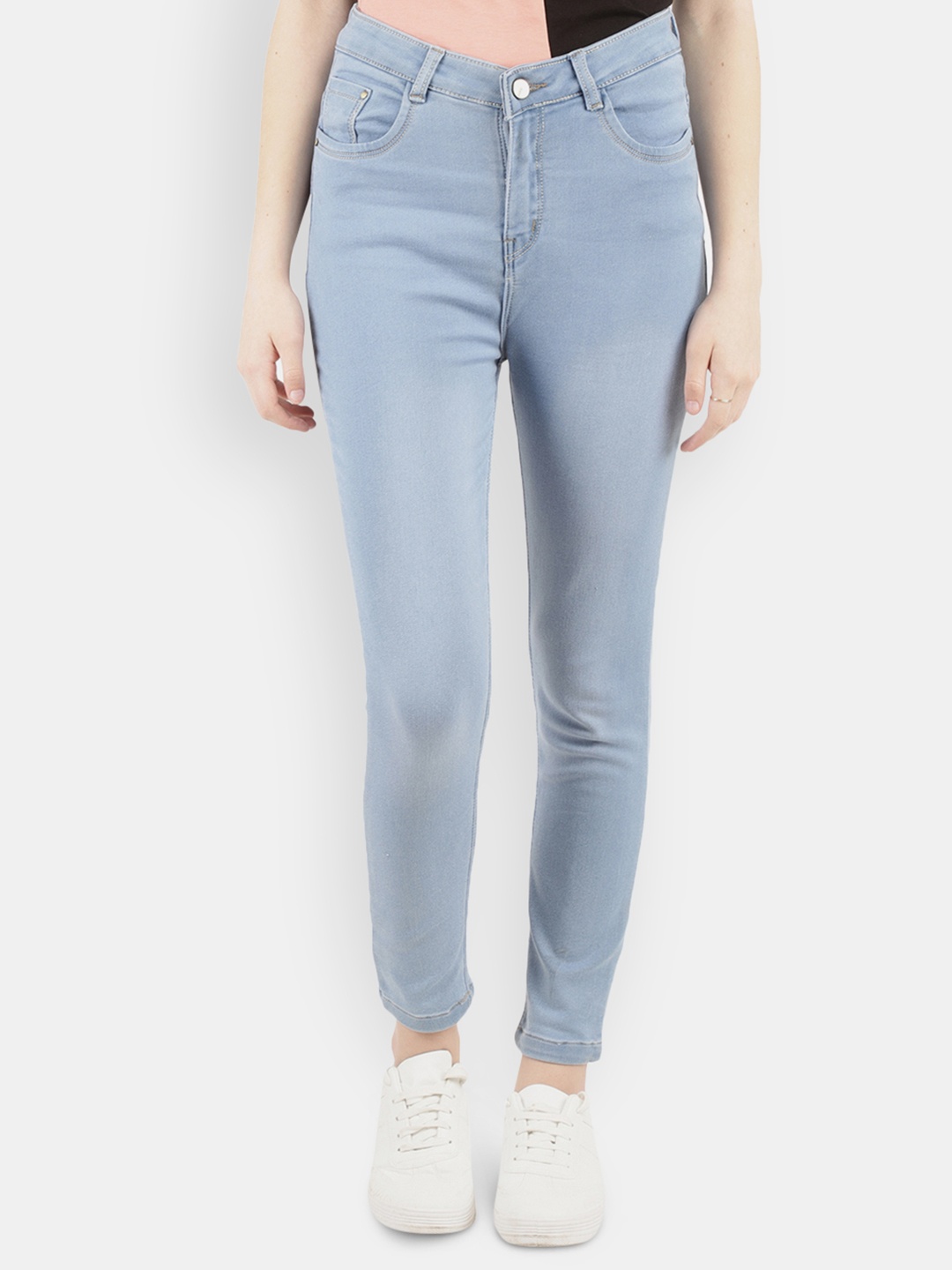 

V-Mart Women Blue Solid Jeans