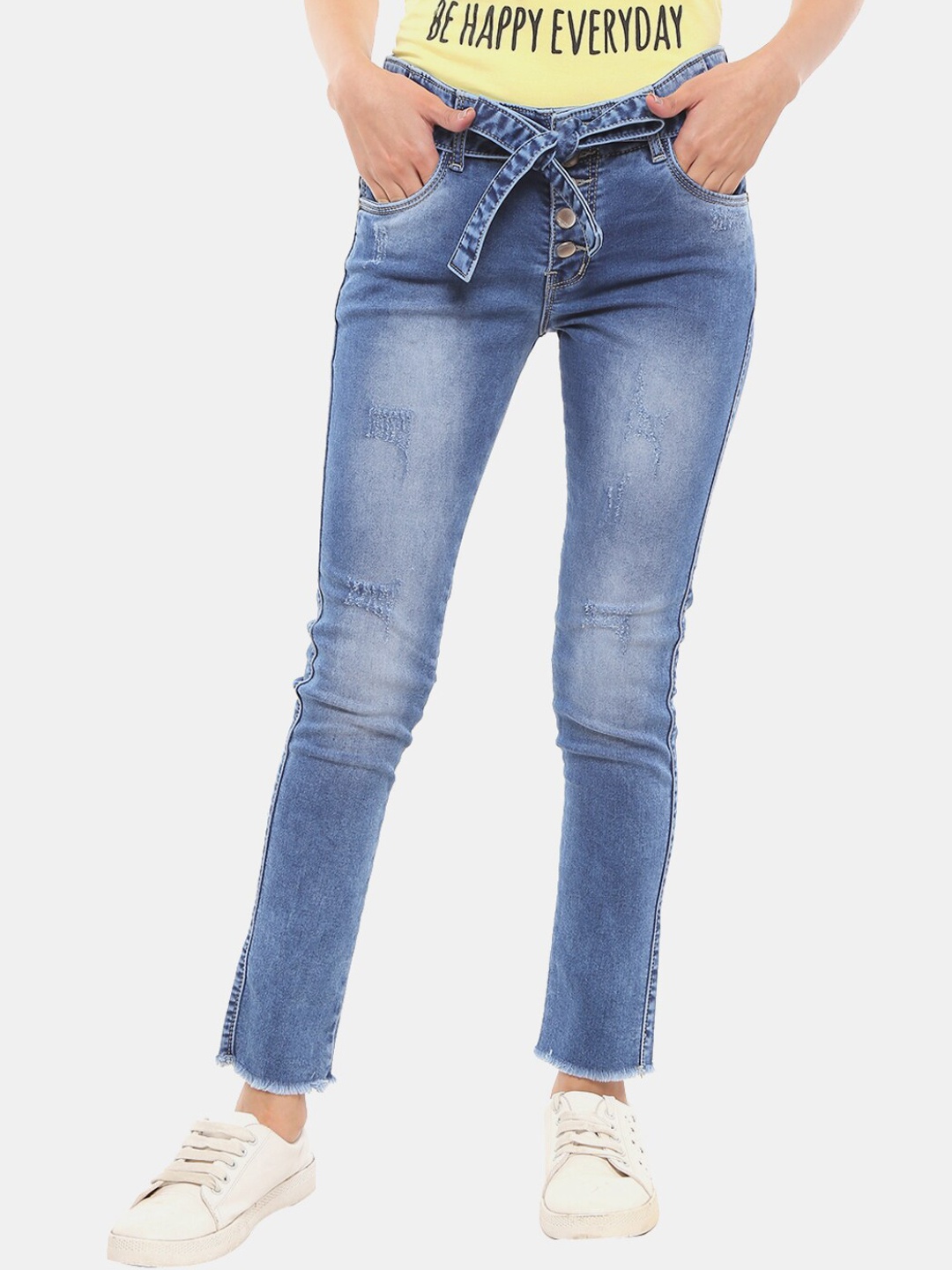 

V-Mart Women Blue Mid Rise Heavy Fade Jeans