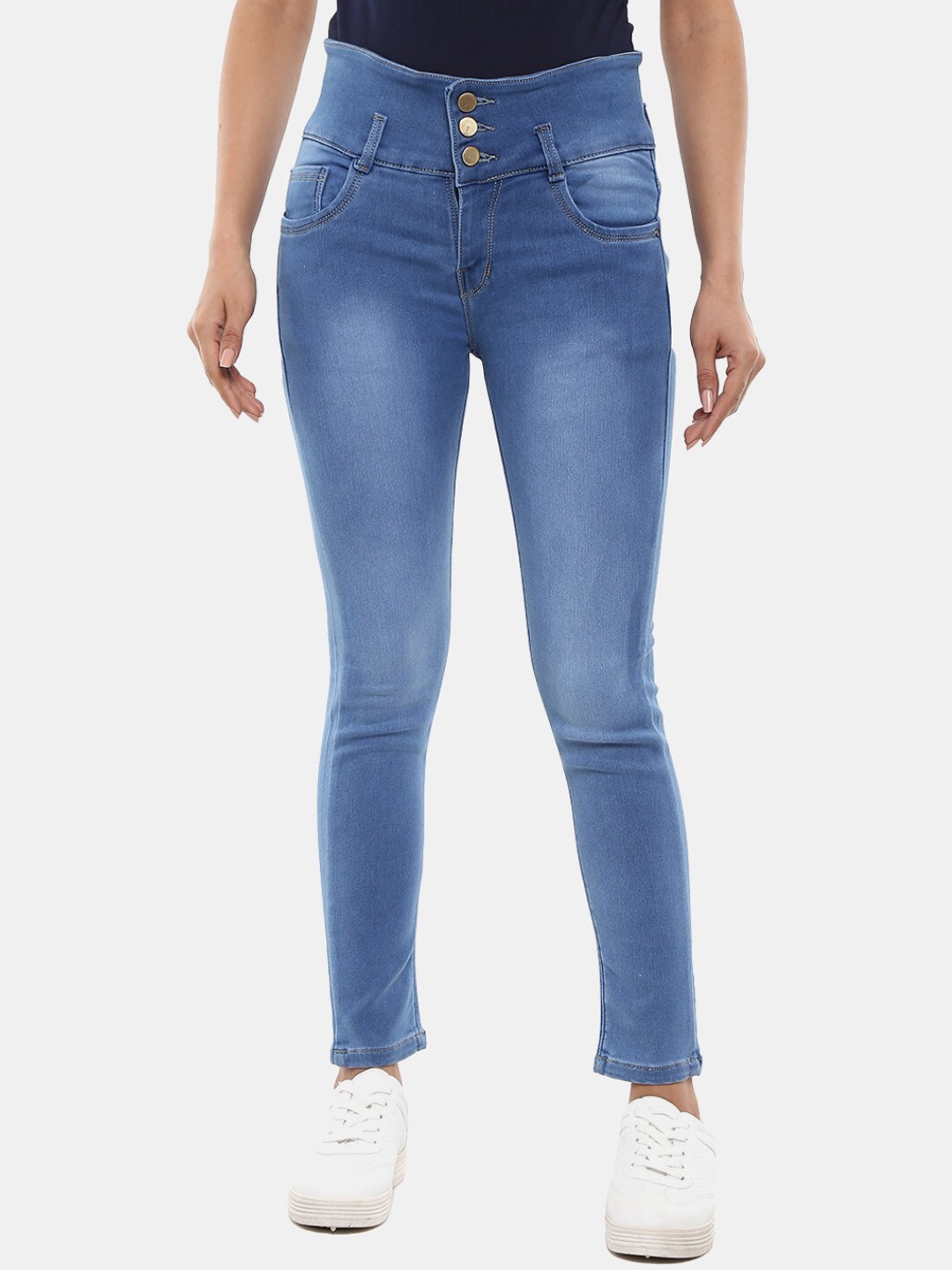 

V-Mart Women Blue Light Fade Mid-Rise Jeans