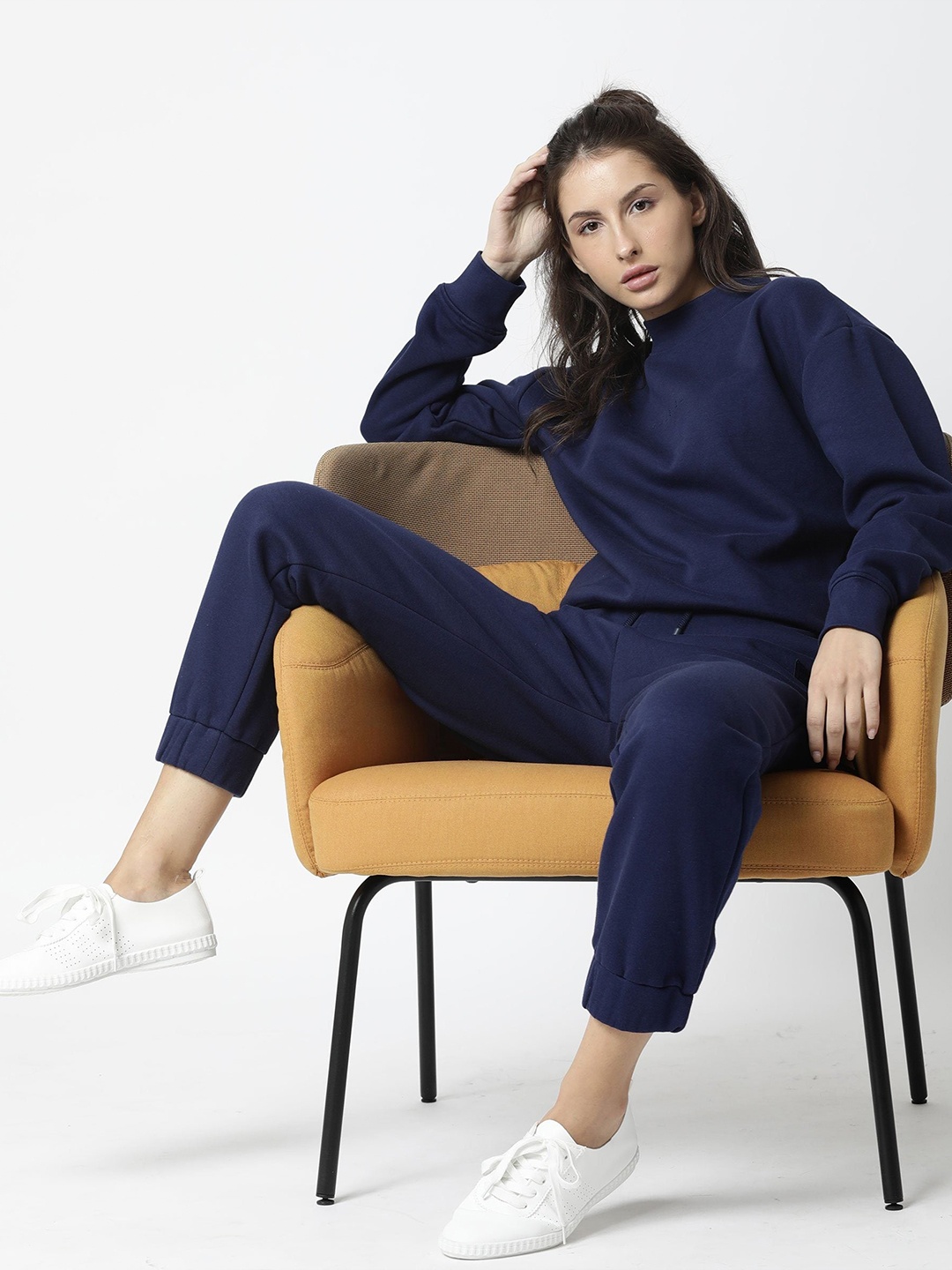 

RAREISM Women Blue Solid Cotton Joggers