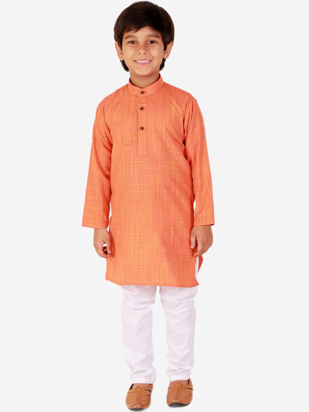 

Pro-Ethic STYLE DEVELOPER Boys Orange Pure Cotton Kurta with Pyjamas