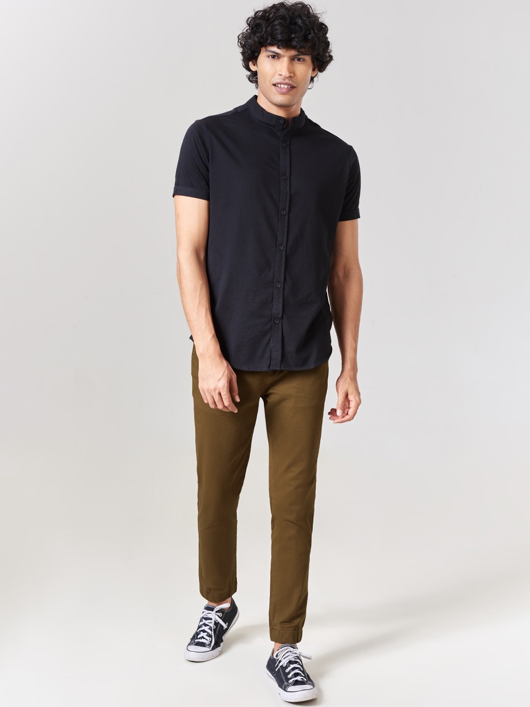 

The Souled Store Men Camel Brown Solid Joggers