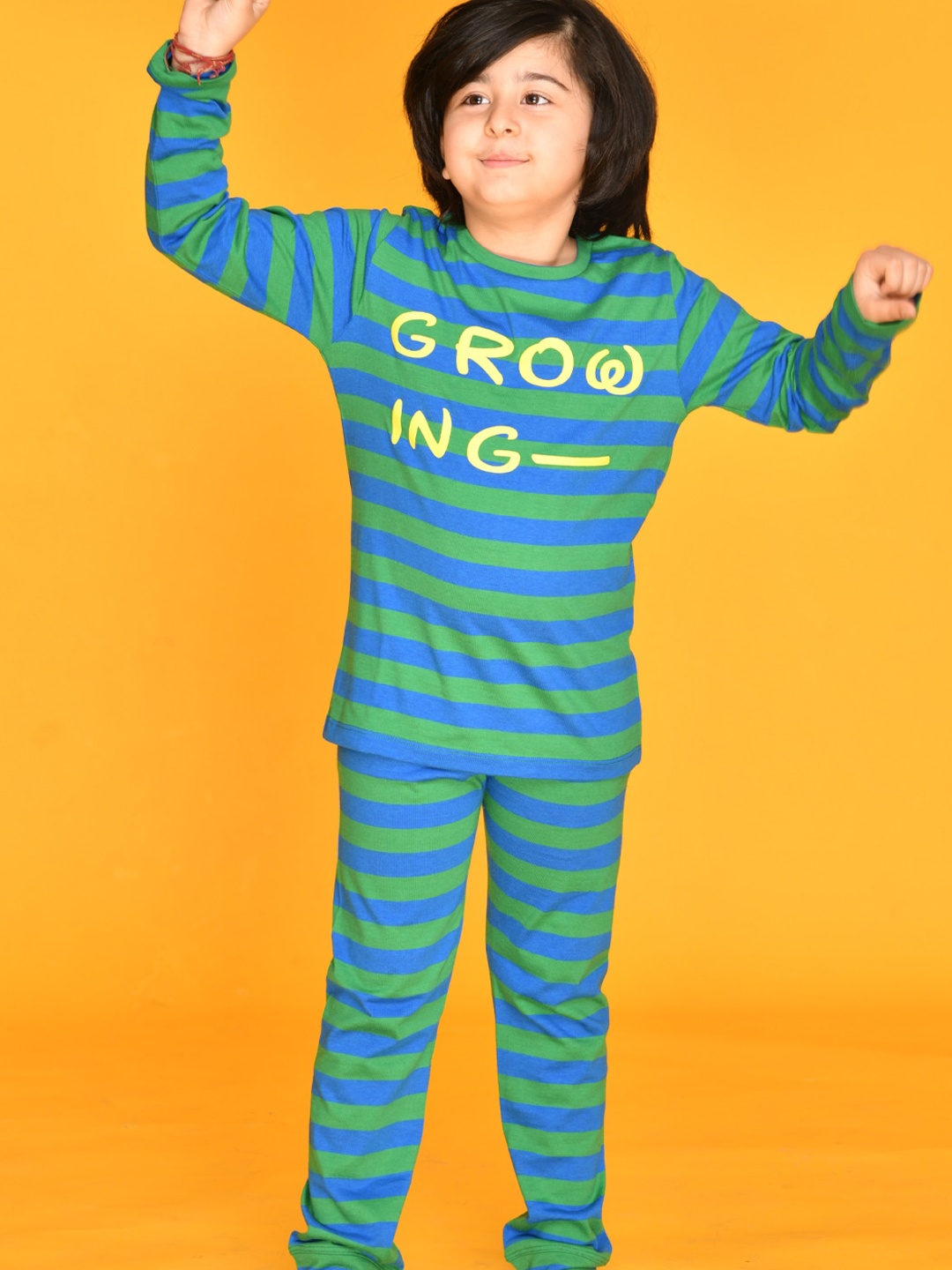 

Anthrilo Boys Blue & Green Printed Night suit