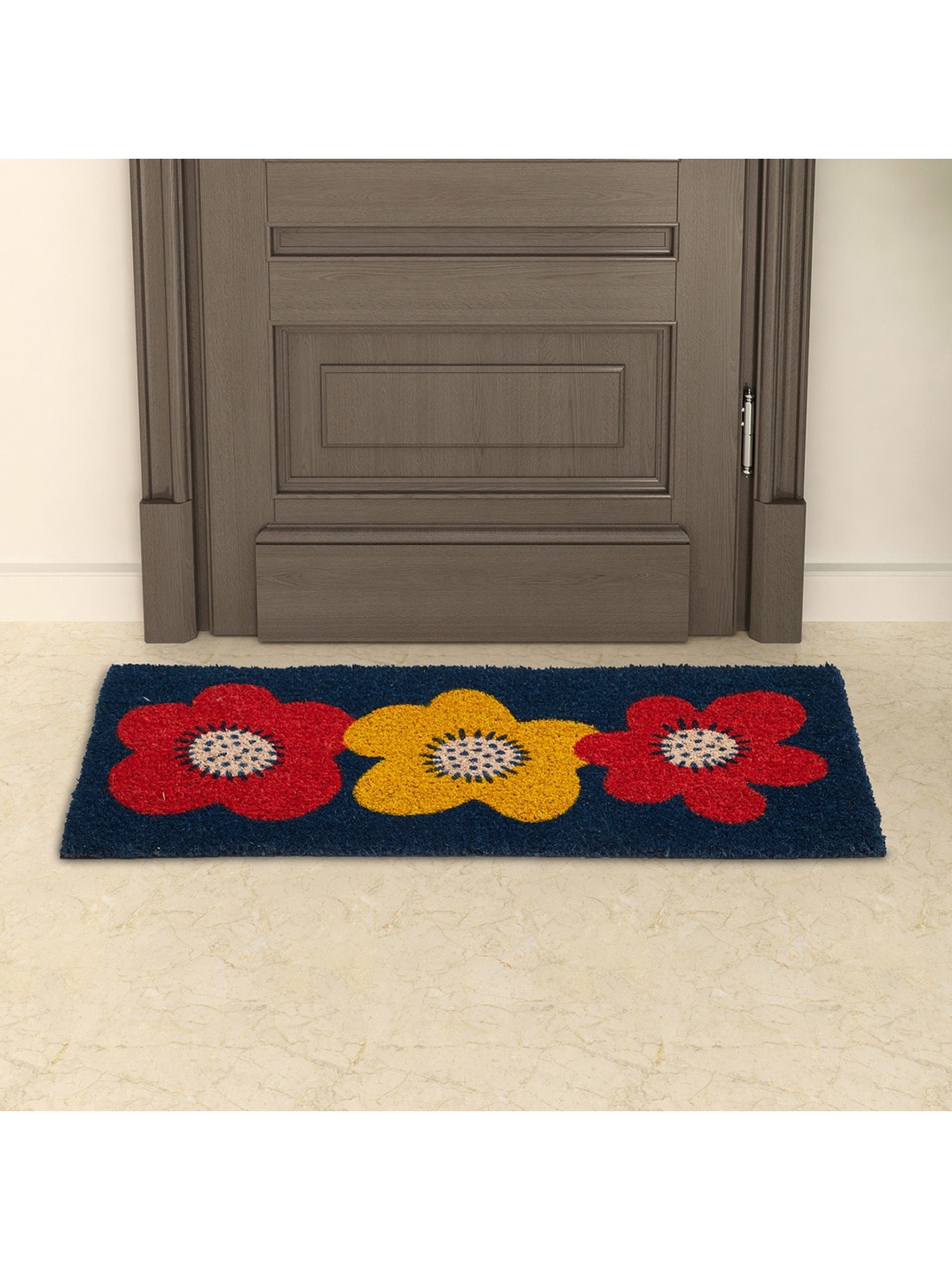 

Home Centre Blue & Red Printed Cotton Anti-Skid Doormat