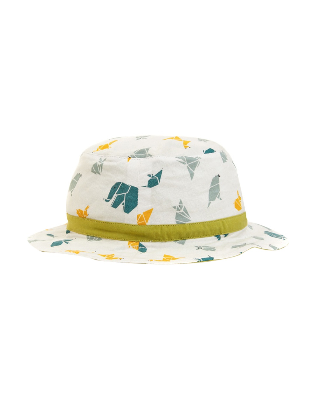 

Nino Bambino Boys White & Blue Printed Pure Organic Cotton Sun Hat