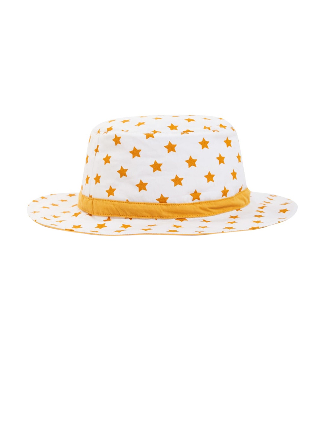 

Nino Bambino Infants Boys White & Orange Printed Cotton Hats