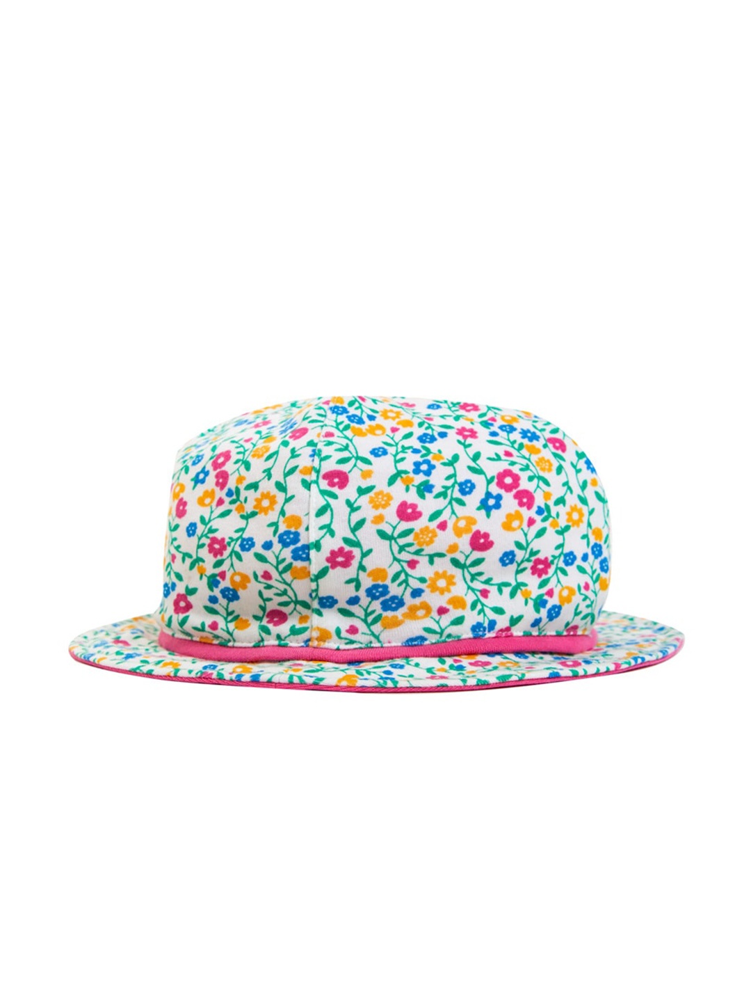 

Nino Bambino Girls White & Blue Printed Pure Organic Cotton Sun Hat