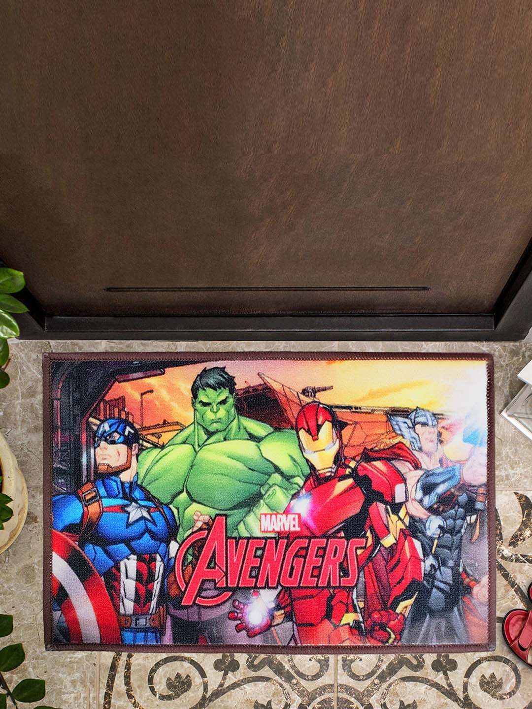 

YK Kids Multicolored Avengers Printed Anti Skid DoorMat, Multi