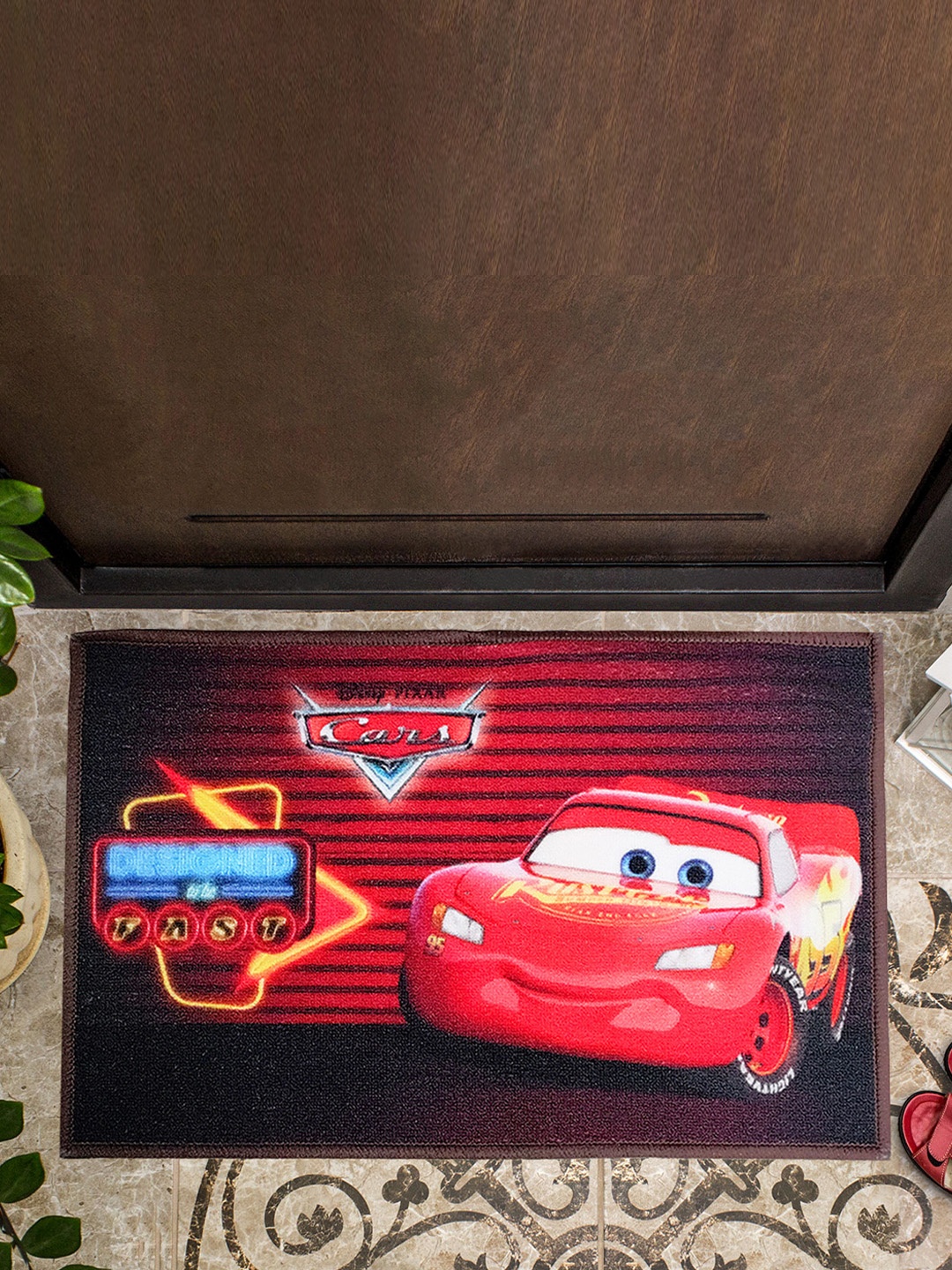

YK Kids Multicolred Cars Anti Skid Digital Printed Doormat, Multi