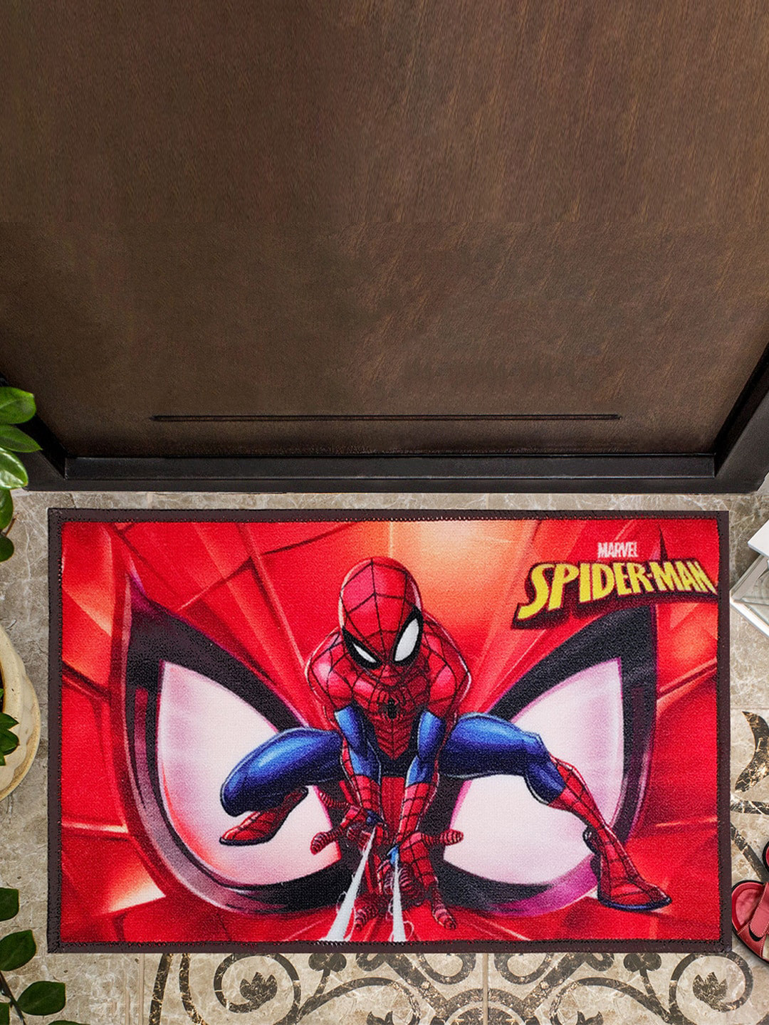 

YK Kids Red & Black Spiderman Anti Skid Digital Printed Doormat