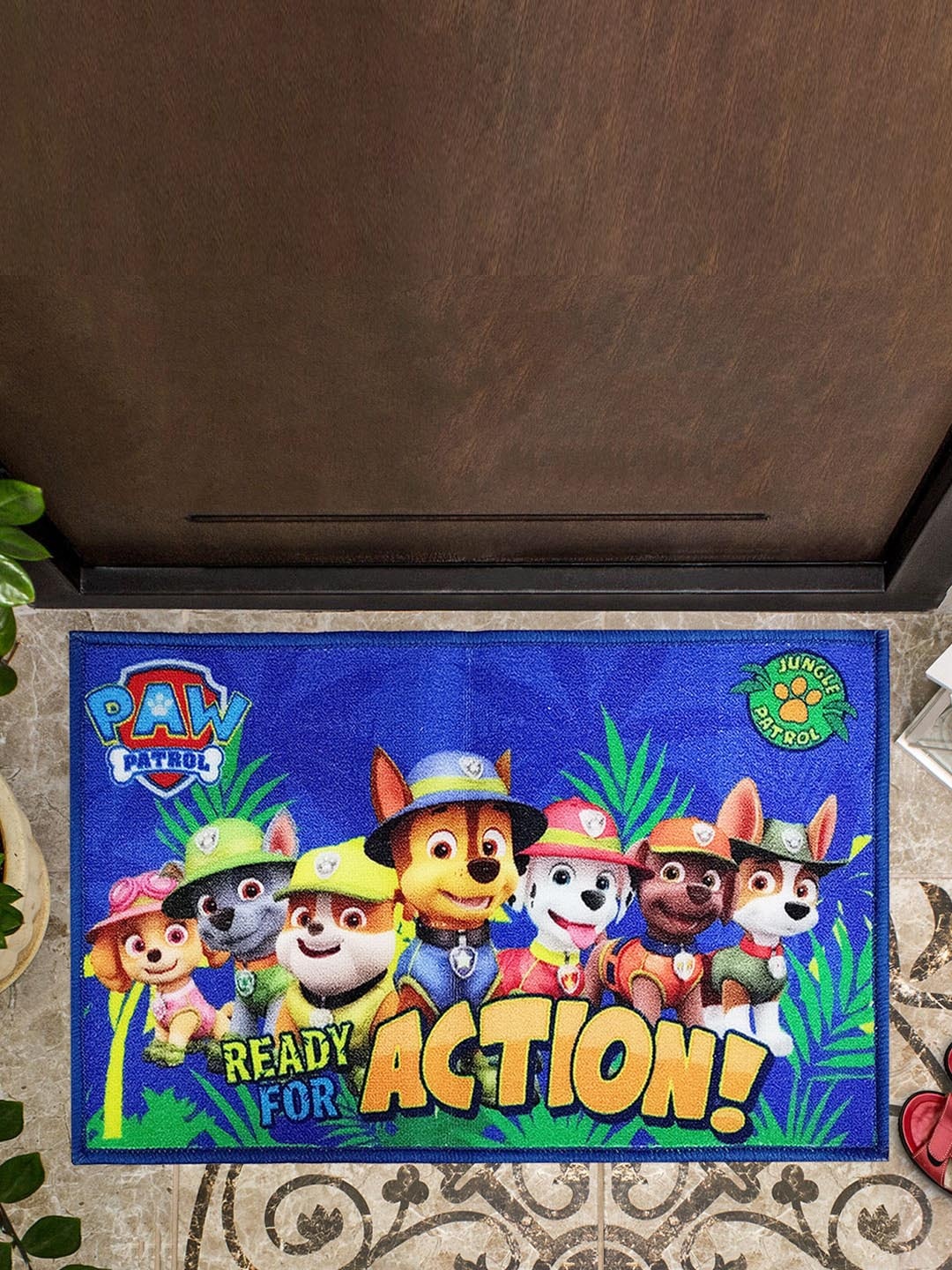 

YK Kids Multicolored Paw Patrol Anti Skid Digital Printed Doormat, Multi
