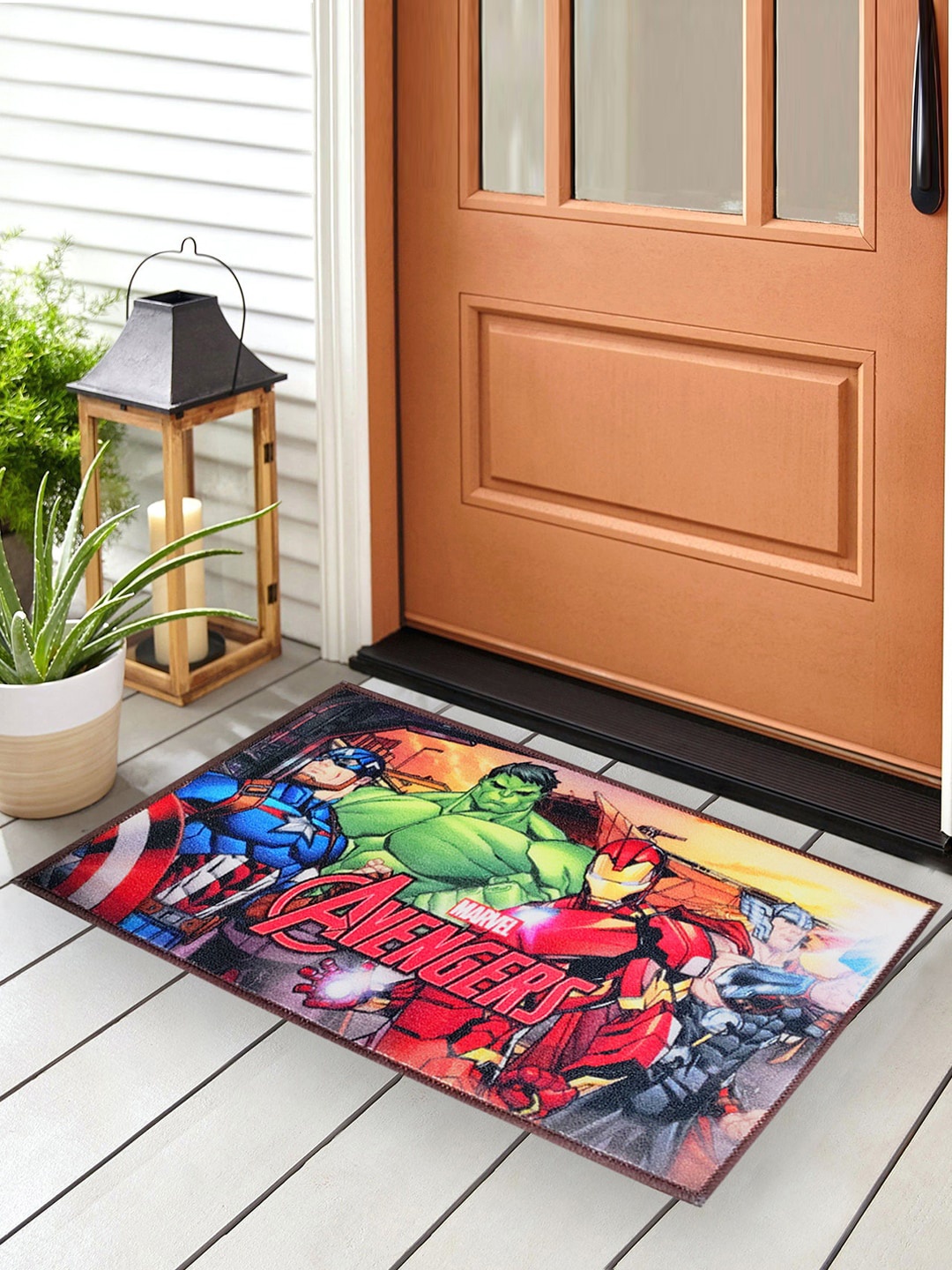 

YK Kids Multi-Coloured Avengers Anti Skid Digital Printed Doormat