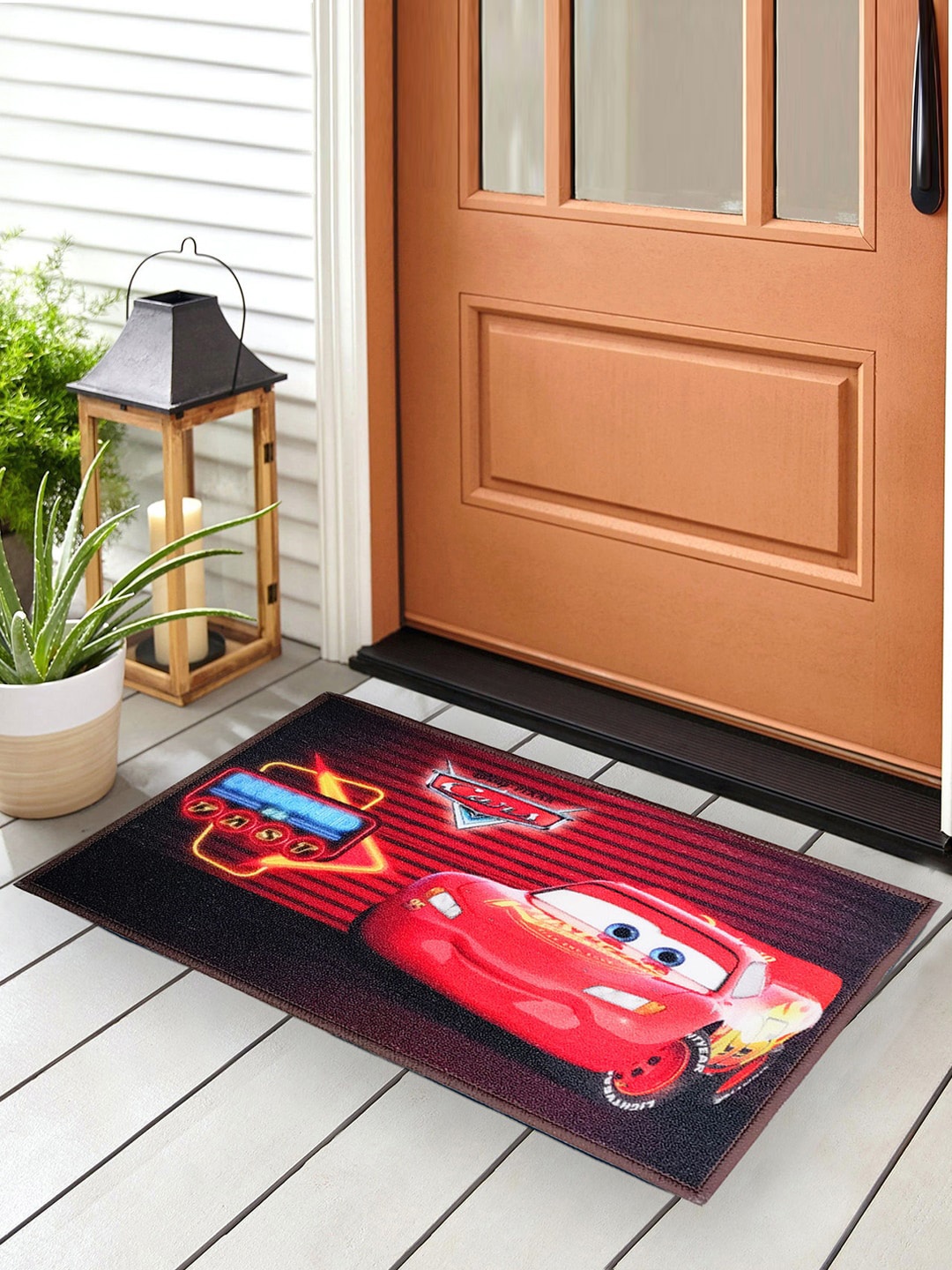 

YK Kids Multicolored Cars Anti Skid Digital Printed Doormat, Multi