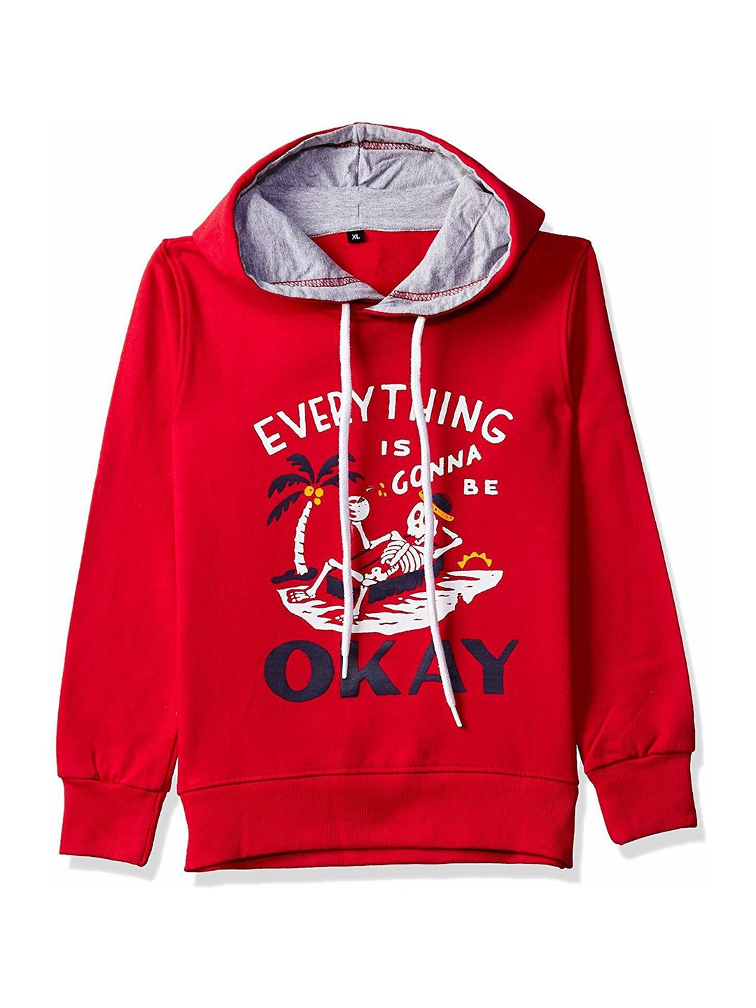 

FAZZA Boys Red Printed Hooded Sweatshirt