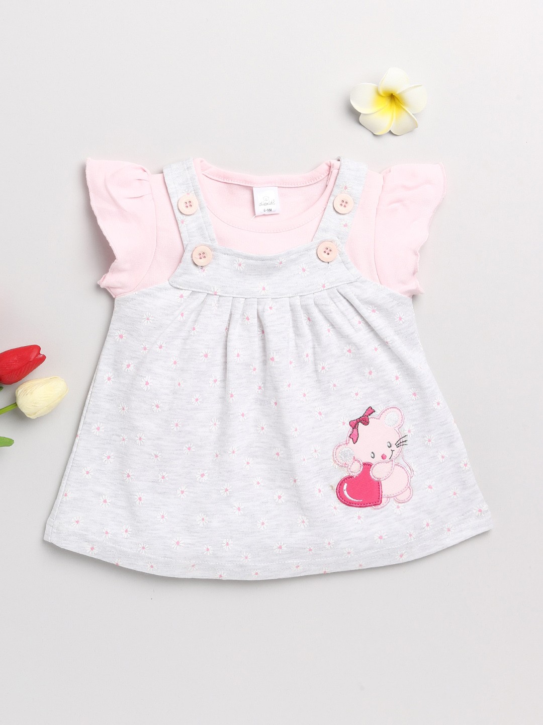 

Olio Kids Girls Pink Printed T-shirt