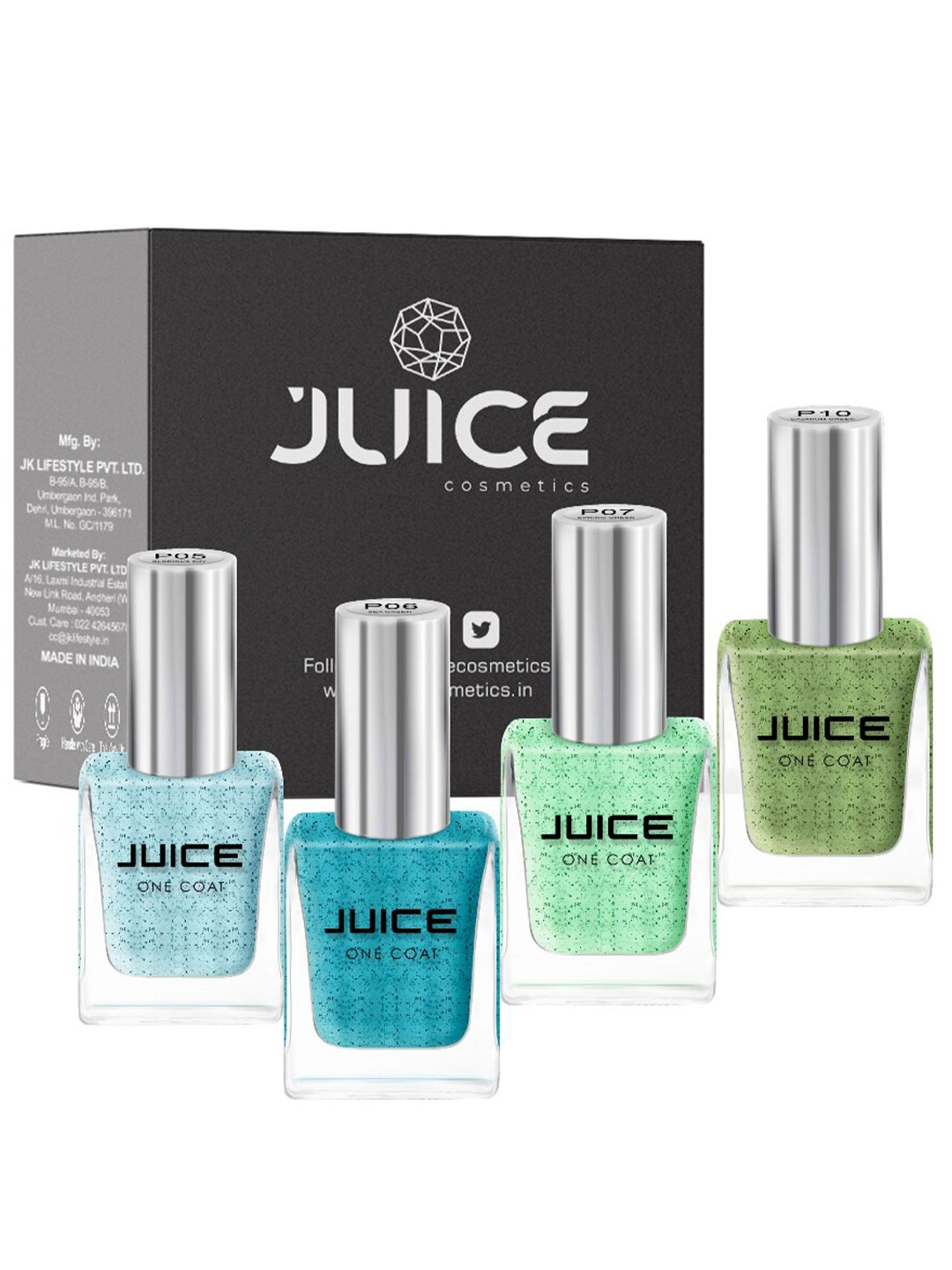 

JUICE Set Of 4 Nail Paint 44ml, Multi