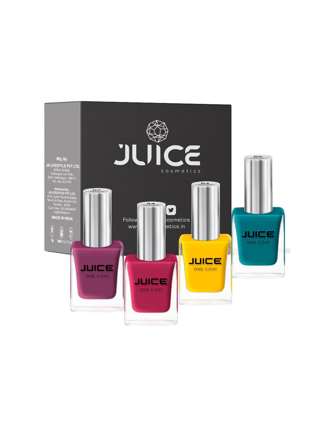 

JUICE Set Of 4 Nail Paint 44ml, Multi