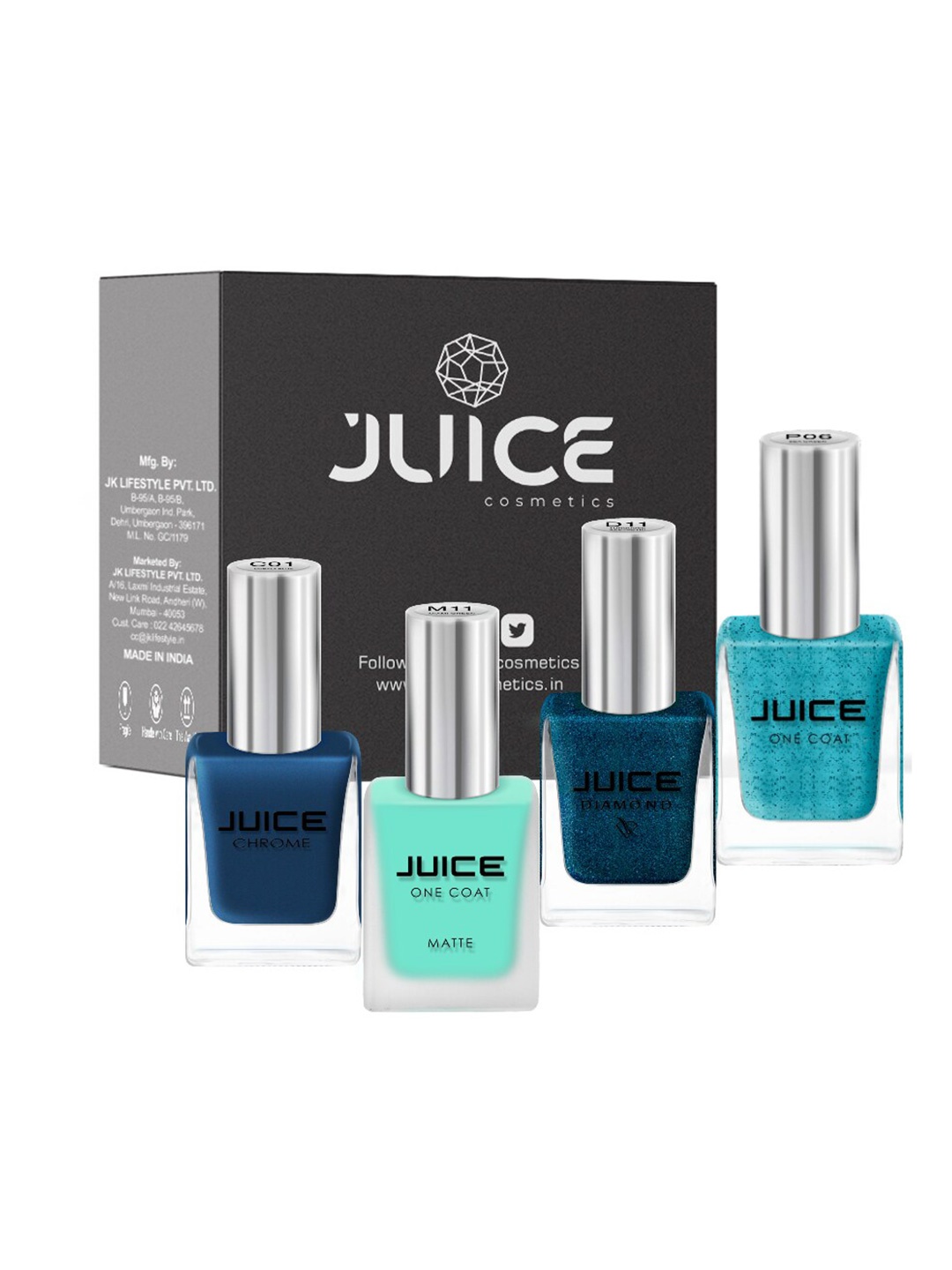 

JUICE Set Of 4 Lavender-C04 Blooming Pink-C05 Dusted Truffle-C14 Red Serenity-C71 Nail Polish