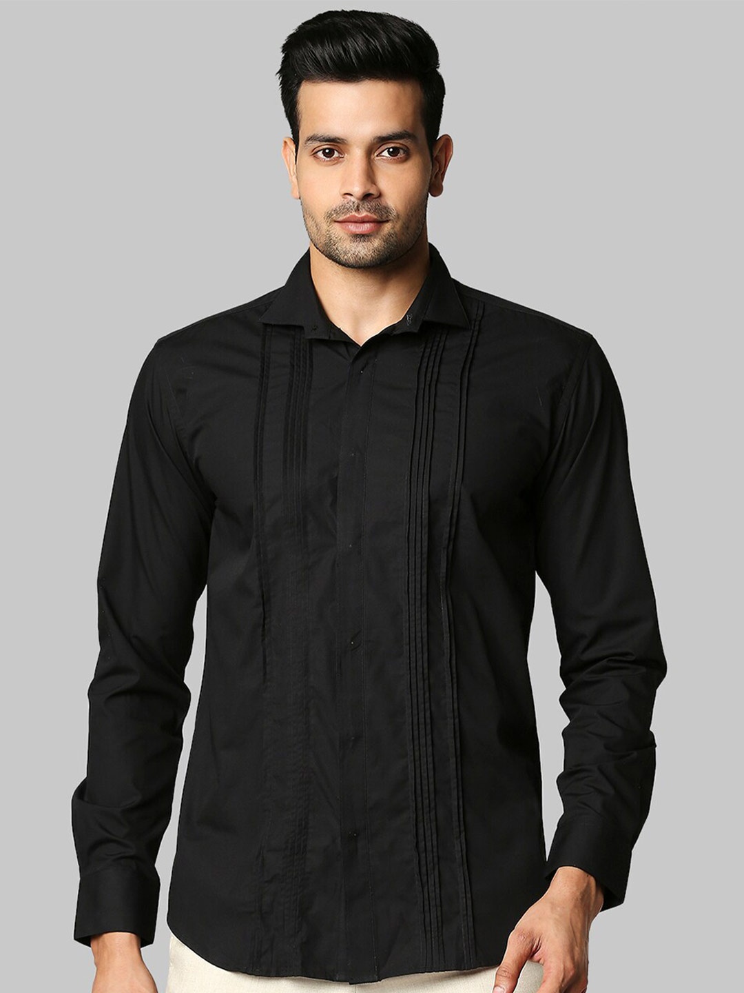 

Park Avenue Men Black Slim Fit Casual Shirt