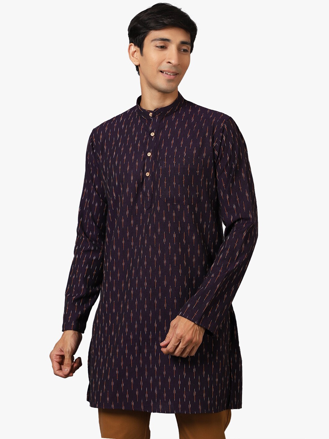 

Wintage Men Purple Thread Work Kurta