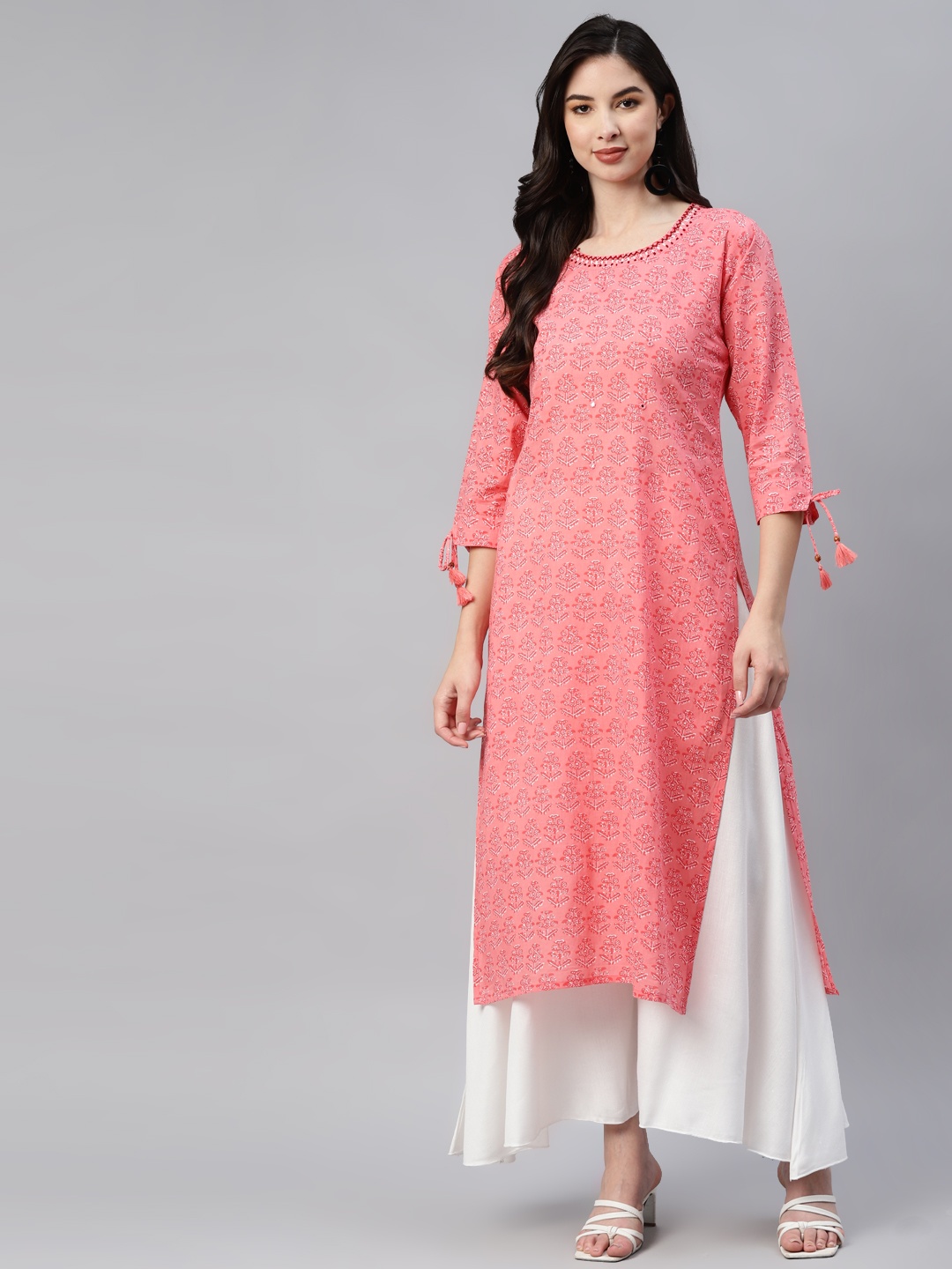 

Aarika Women Pink Ethnic Motifs Printed Kurta