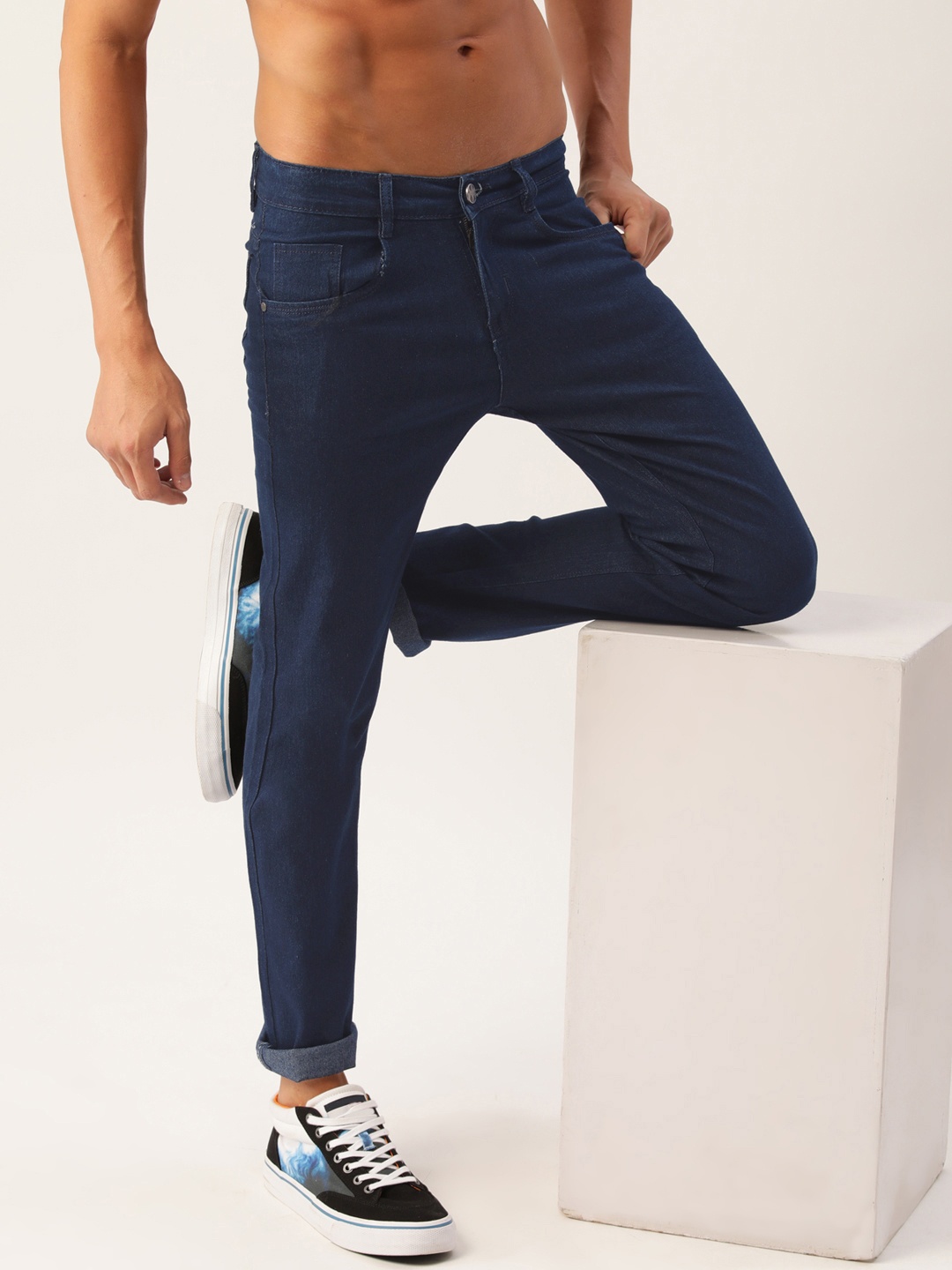 

Kook N Keech Men Navy Blue Comfort Slim Fit Stretchable Jeans