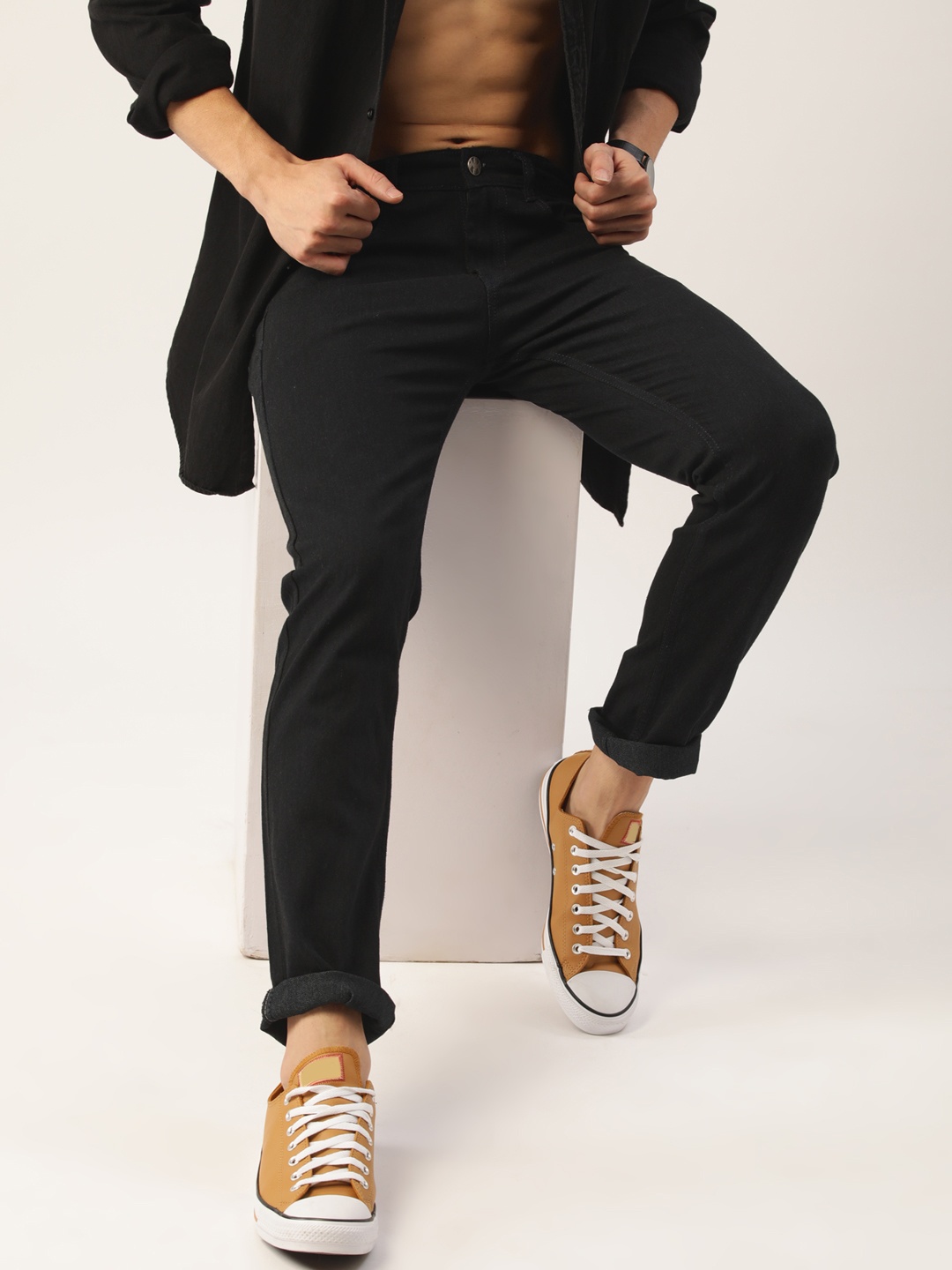 

Kook N Keech Men Black Comfort Skinny Fit Stretchable Jeans