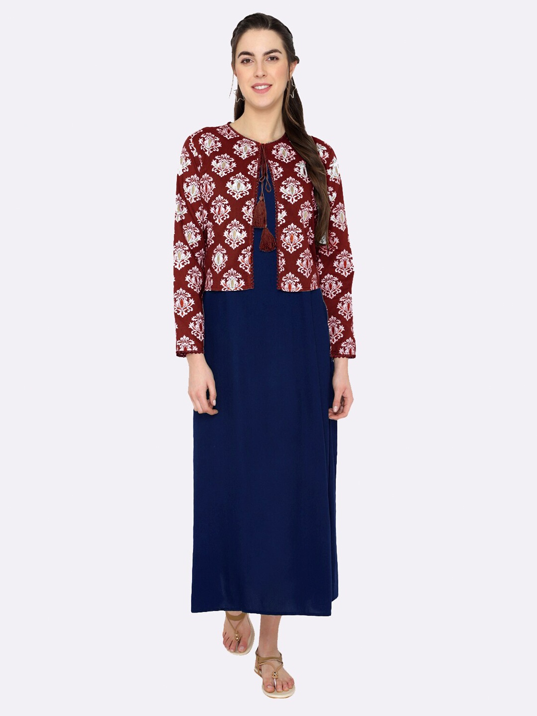 

shashvi Red & Red Floral Printed Kurti