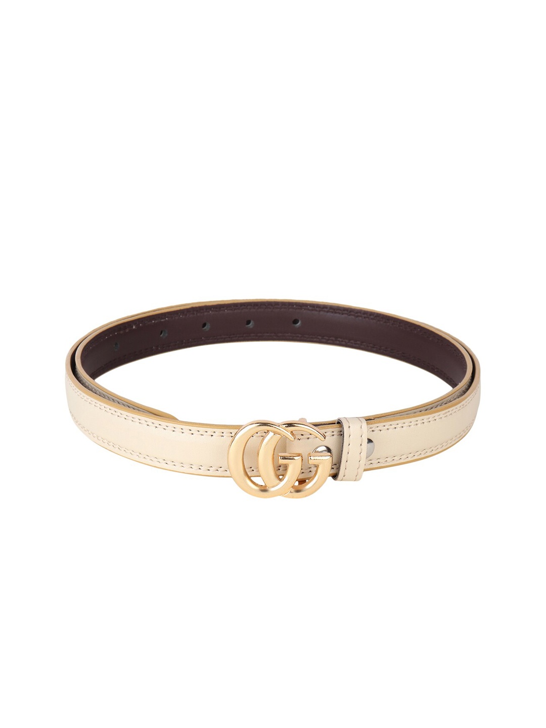 

LONDON FASHION hob Women Cream-Coloured PU Belt