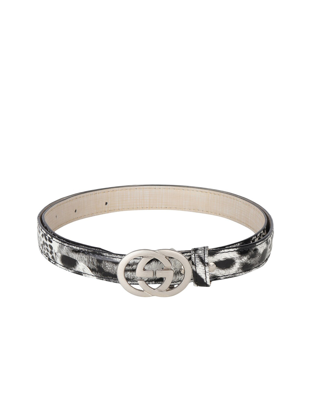 

LONDON FASHION hob Women Black Printed PU Belt