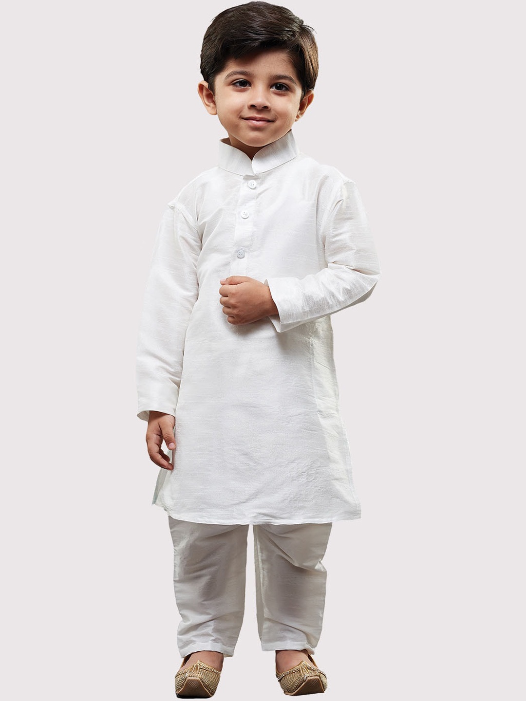 

VASTRAMAY Boys White Kurta with Pyjamas